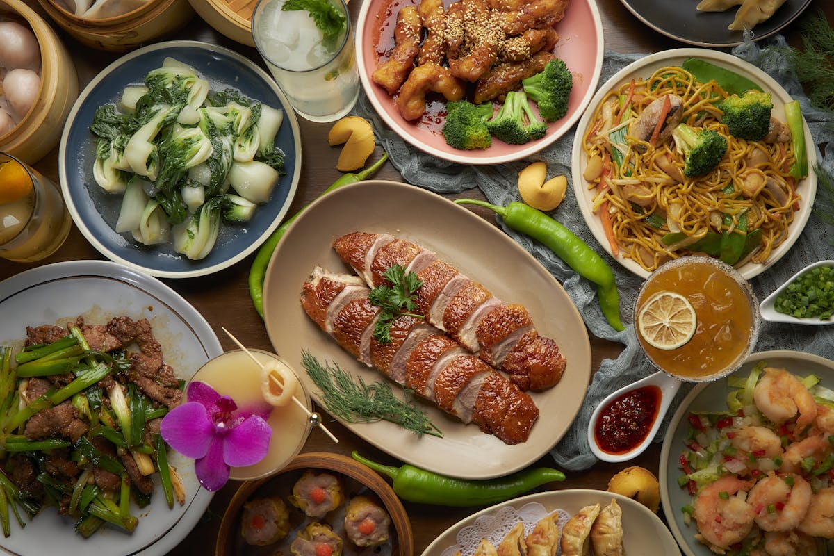 a bowl filled with different types of food on a table