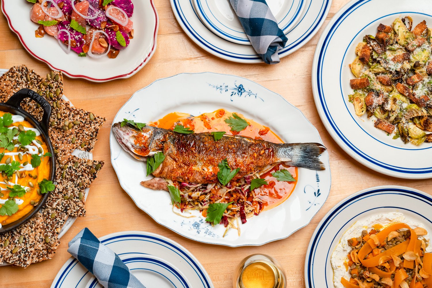 a plate of food on a table