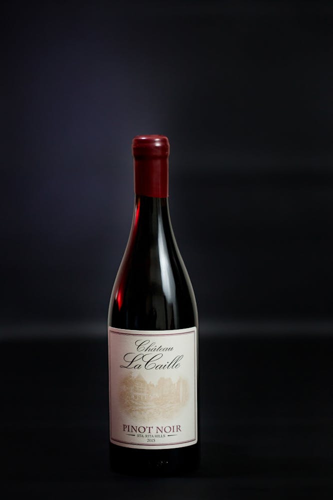a bottle of red wine