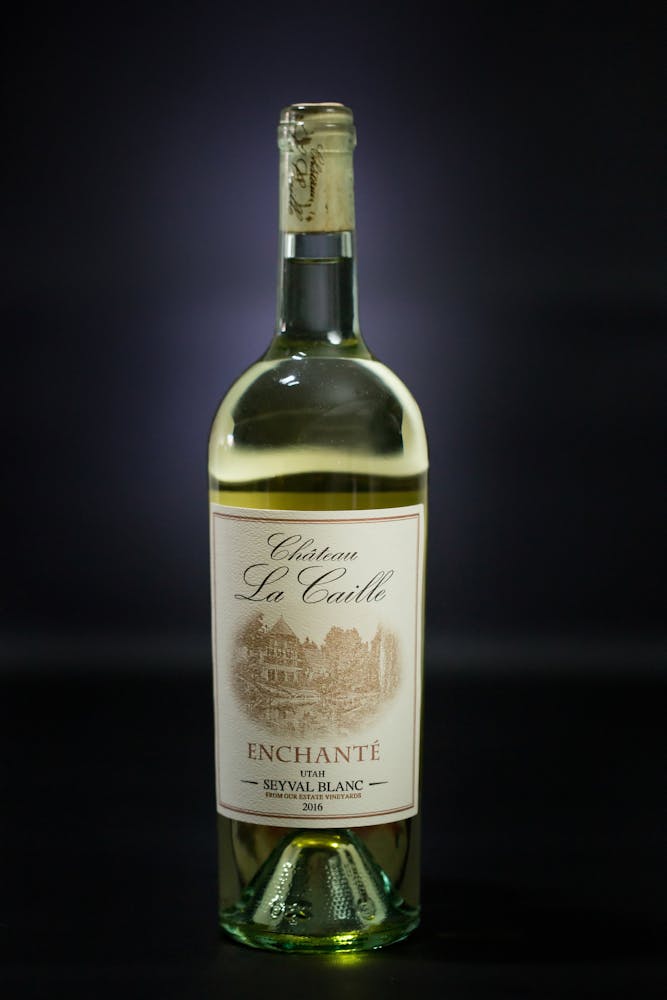 a bottle of white wine