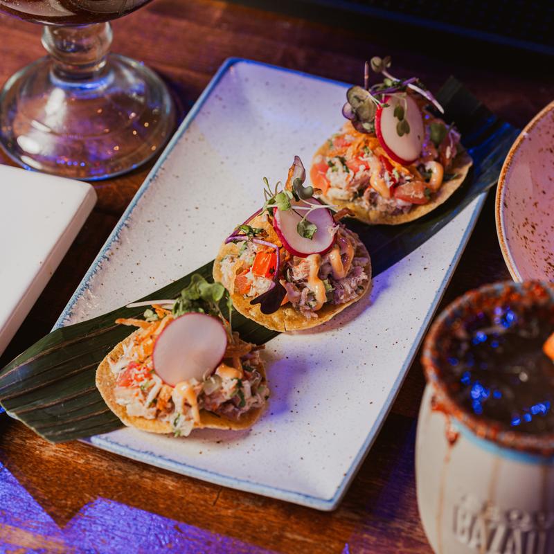 a plate of food on a table