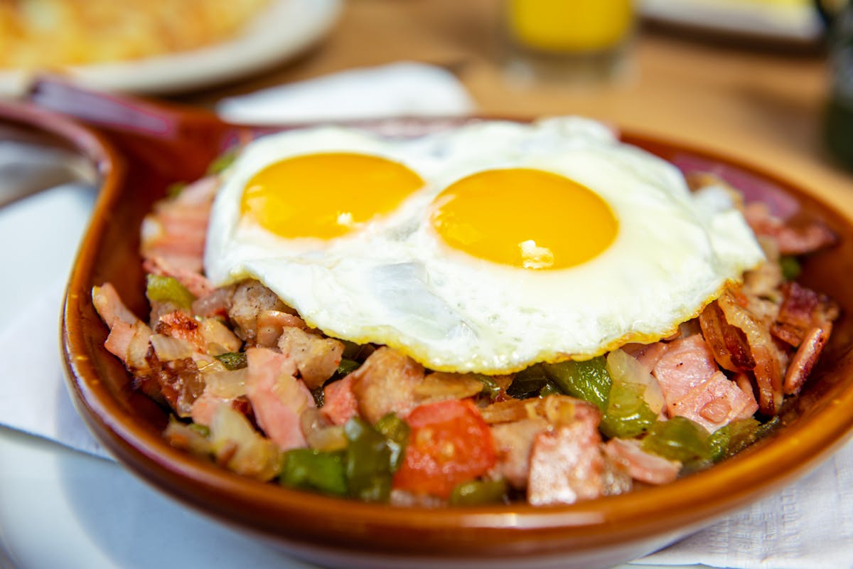 a close up of a plate of food on a table