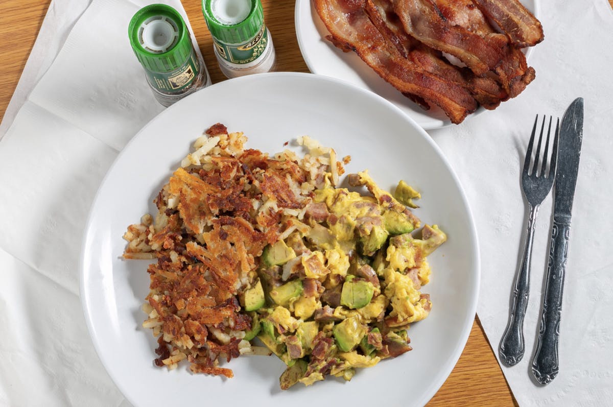 a plate of food on a table