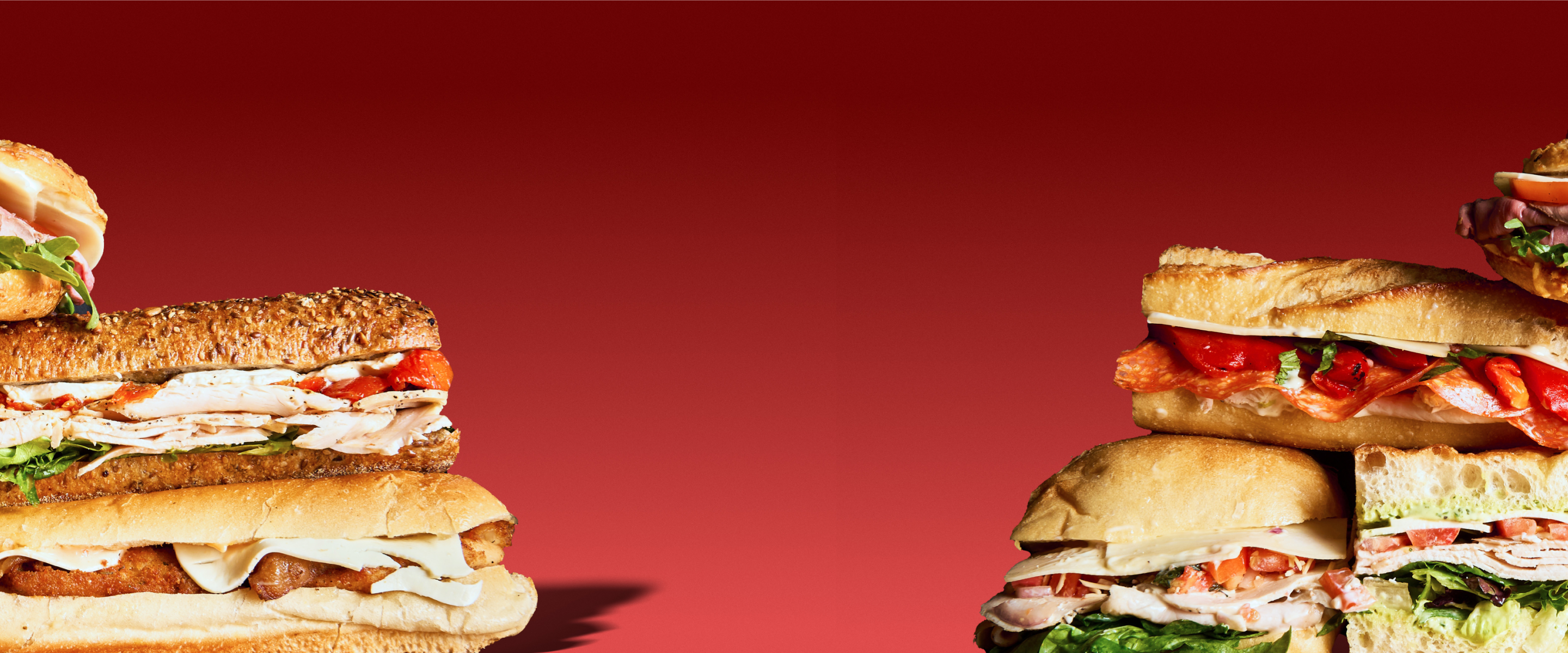 a sandwich cut in half