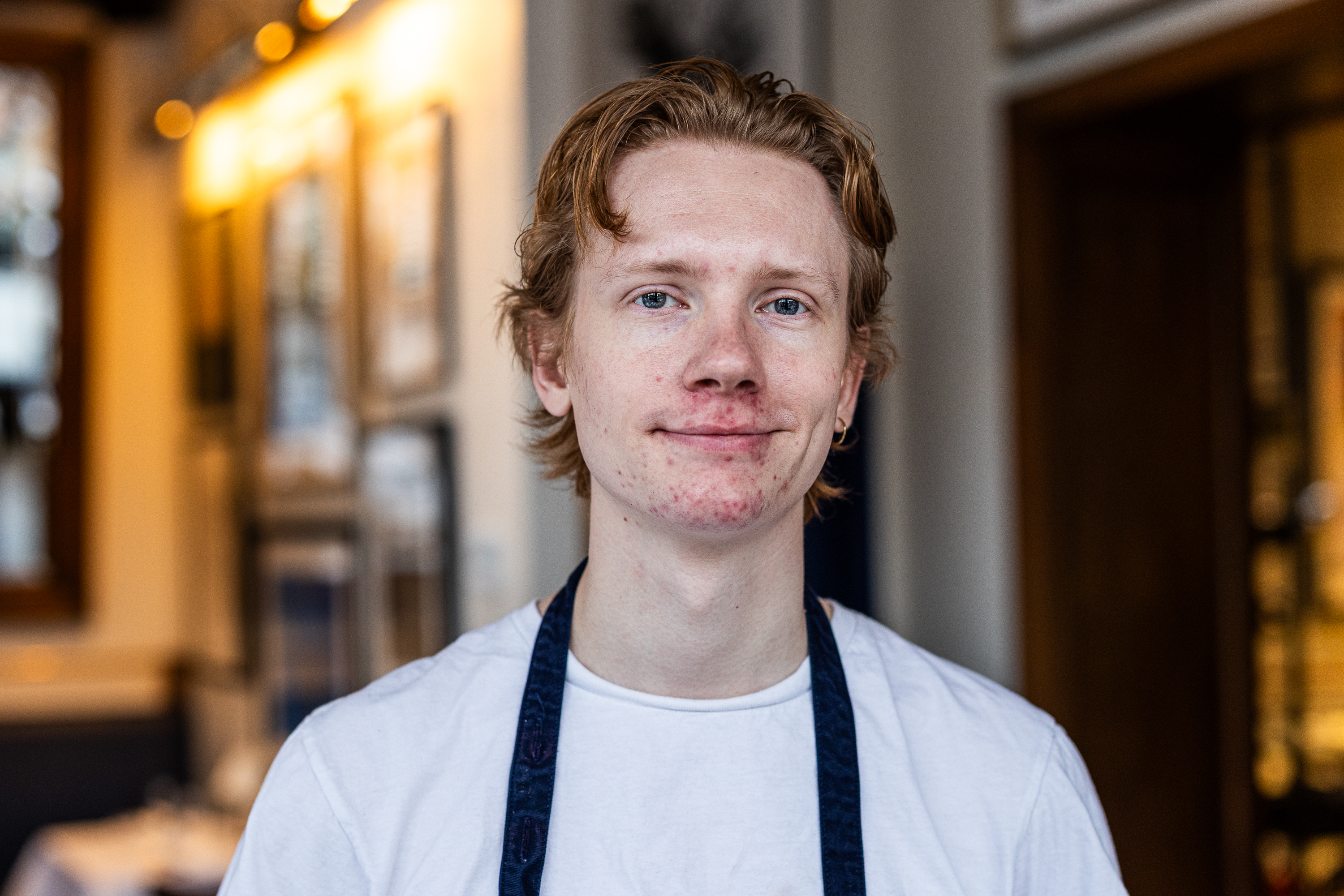 a man looking at the camera