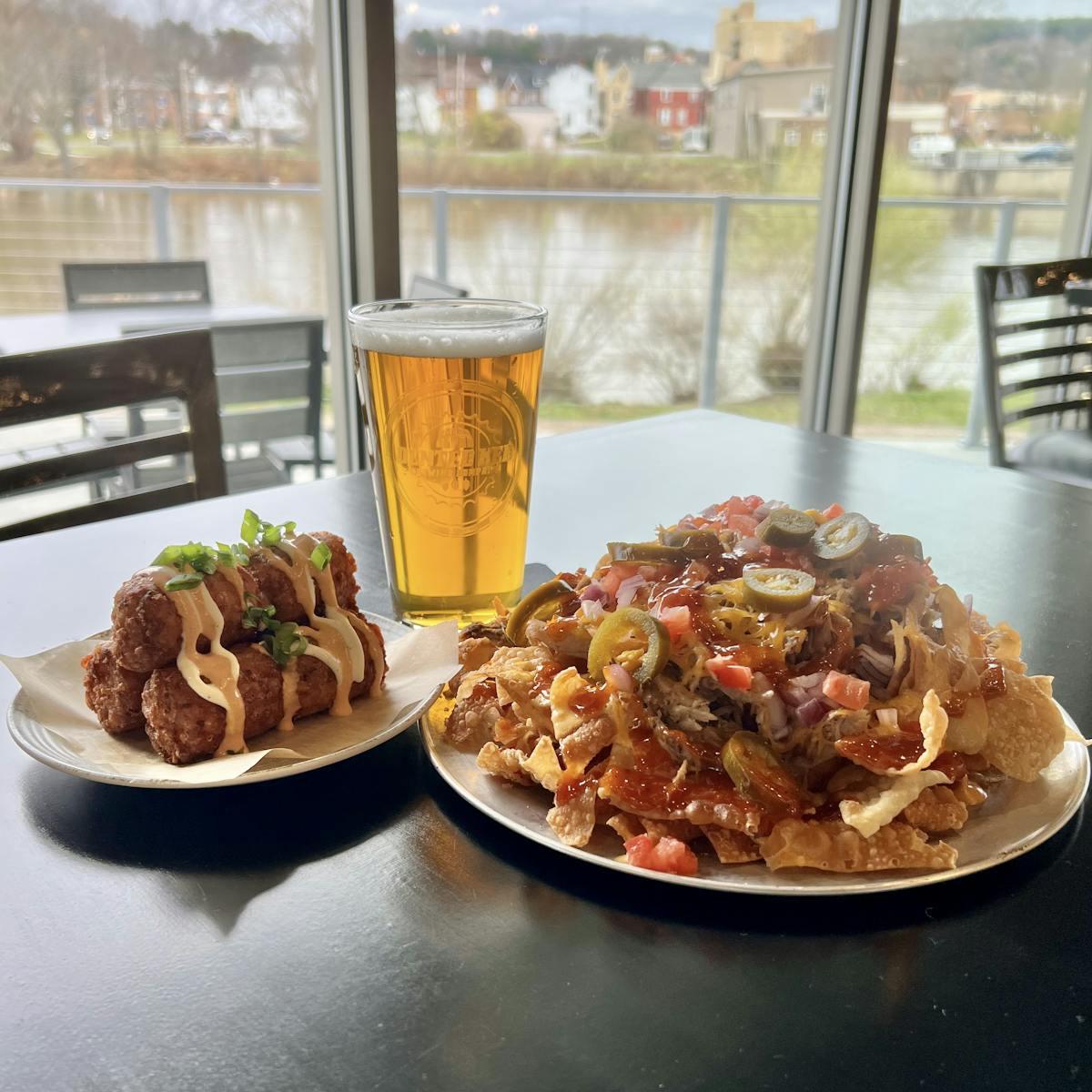 a plate of food on a table