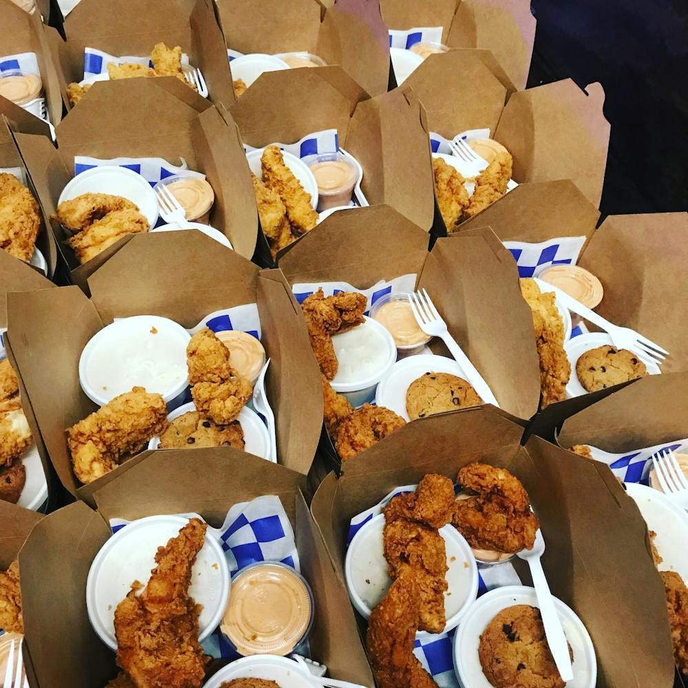 a group of different types of food