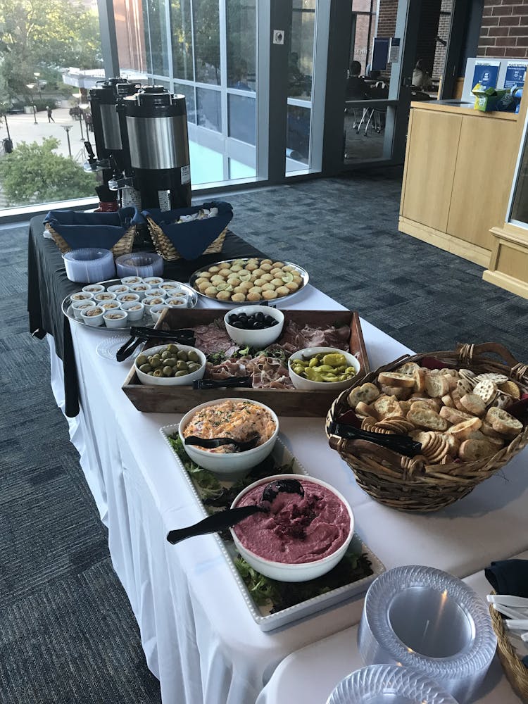 a plate of food on a table