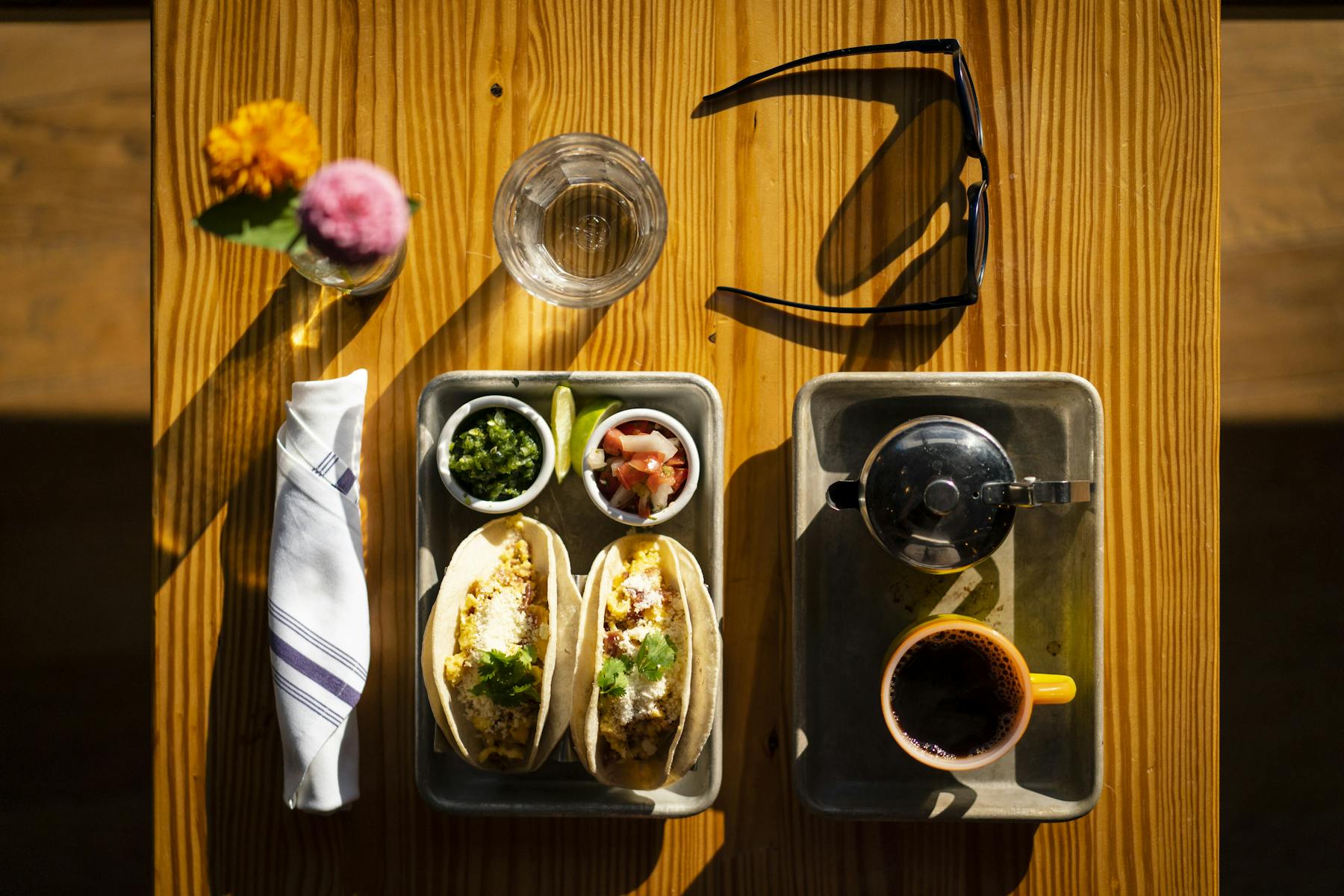 food on a table