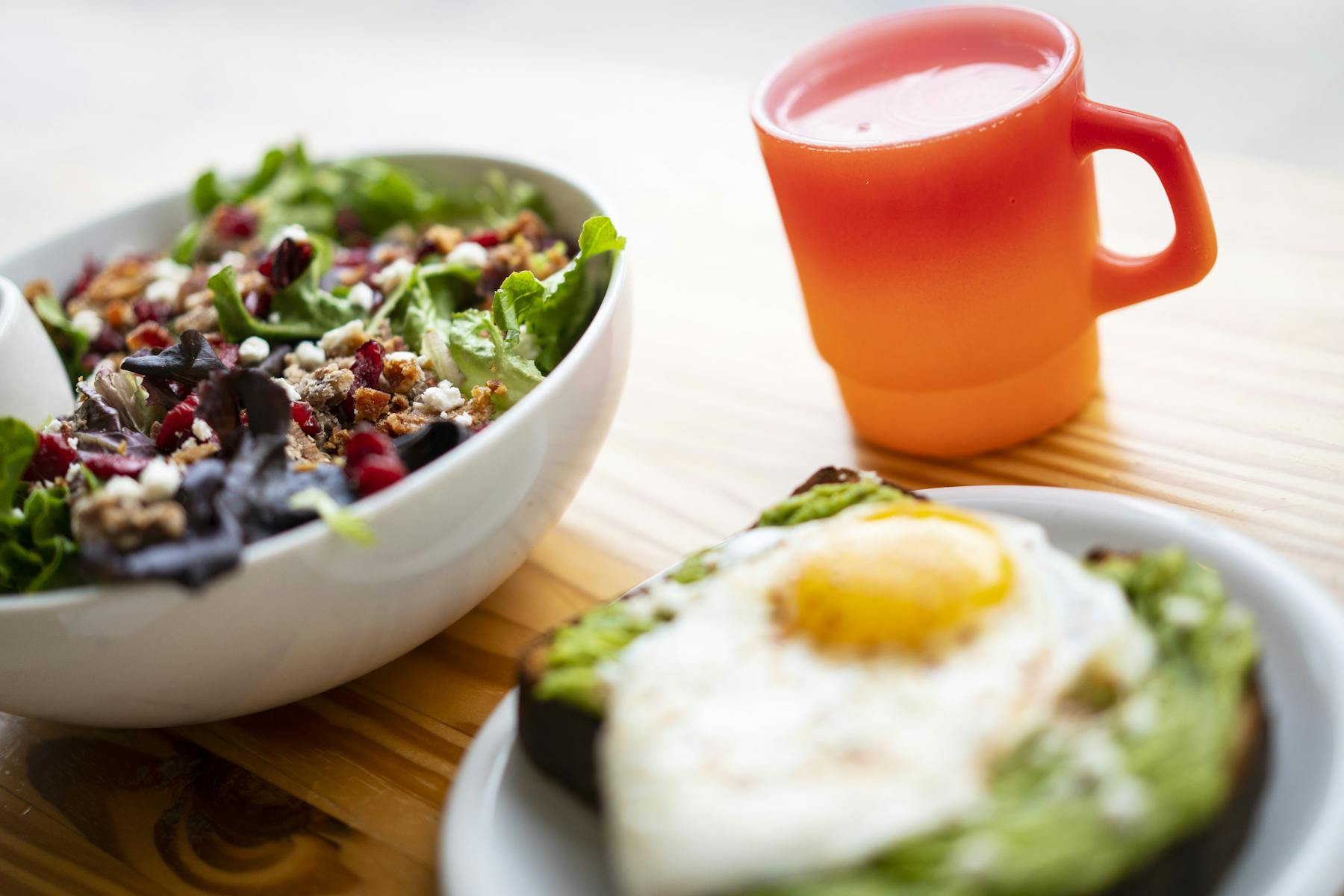food on a table