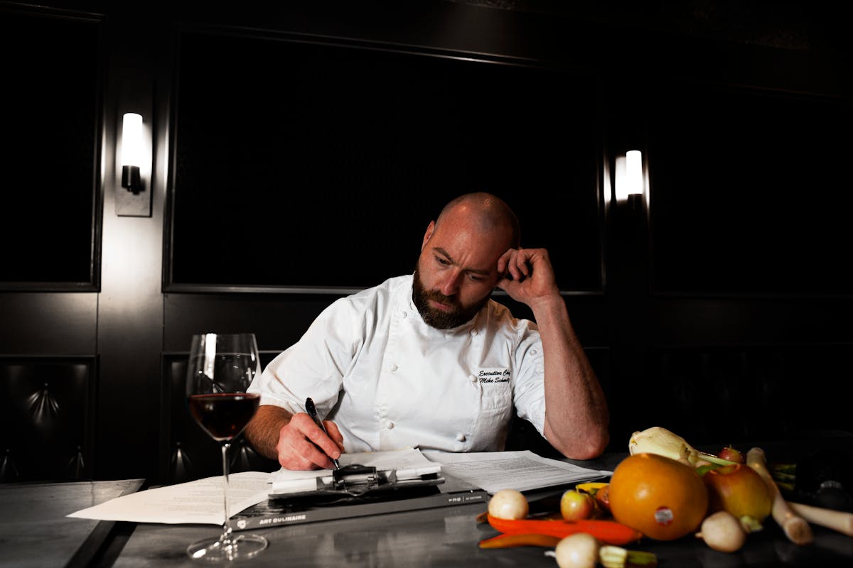 a man sitting at a table