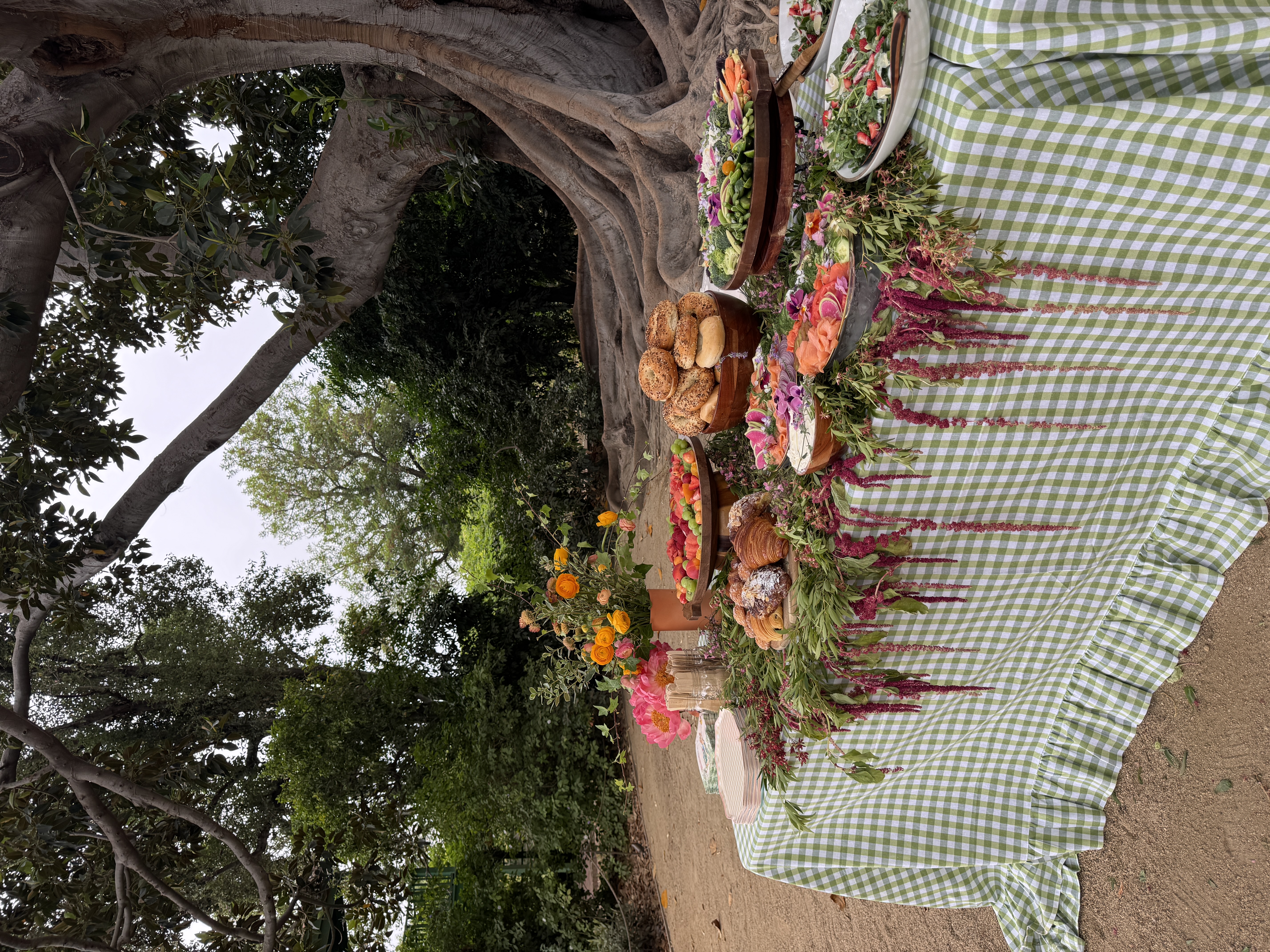 a table full of food