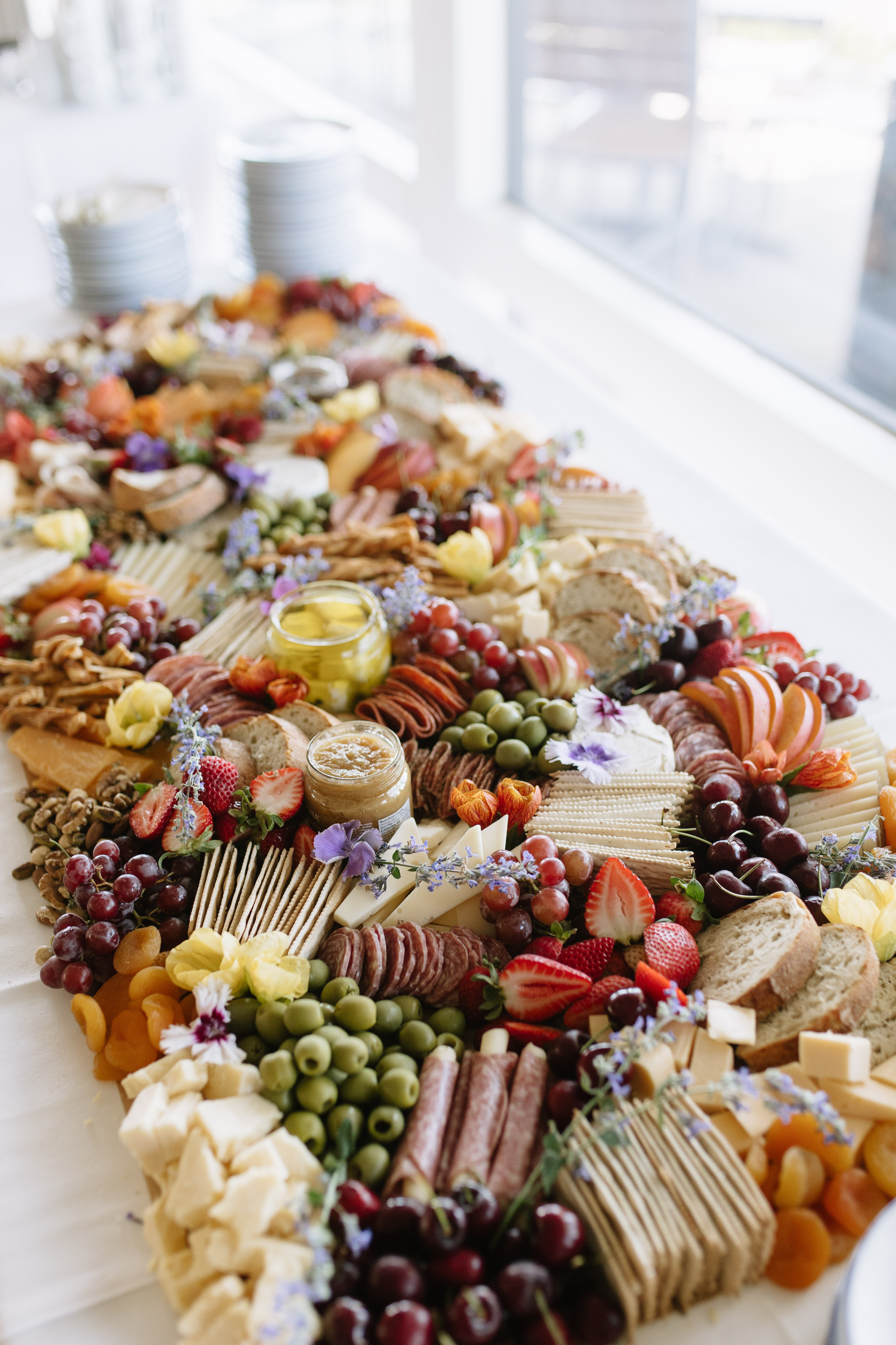 a table full of food