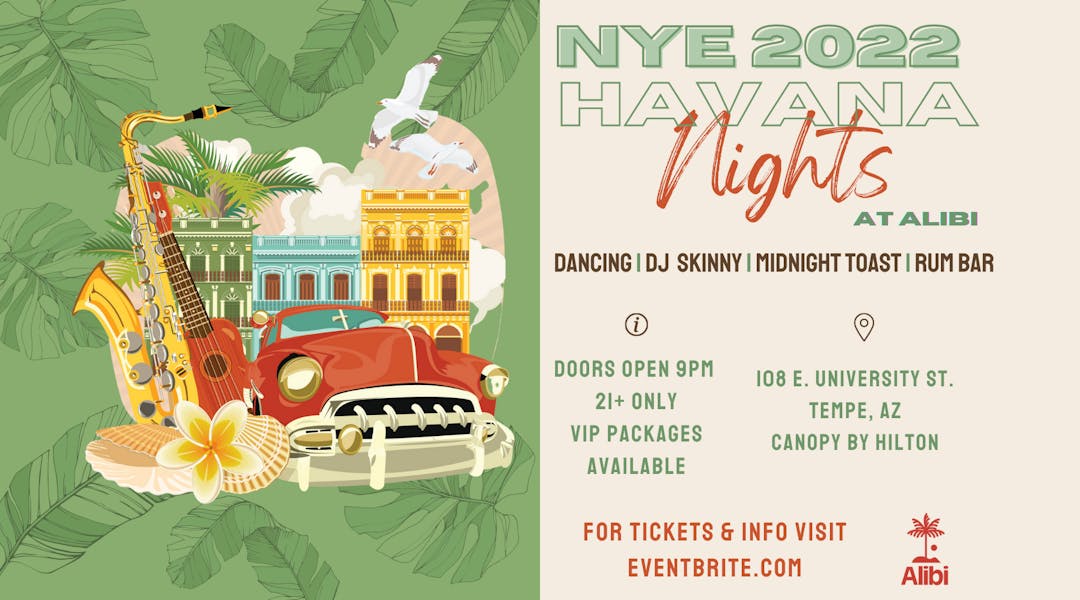 Havana Nights New Years Eve Rooftop Party Alibi Rooftop lounge in