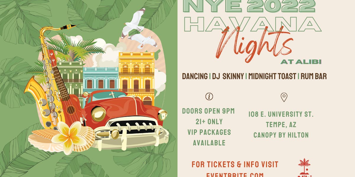 Havana Nights New Years Eve Rooftop Party Alibi Rooftop lounge in