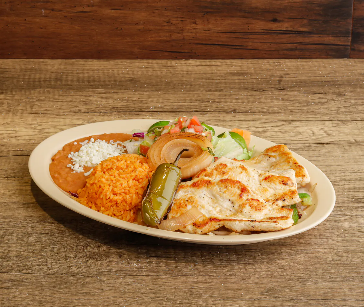 a plate of food on a table
