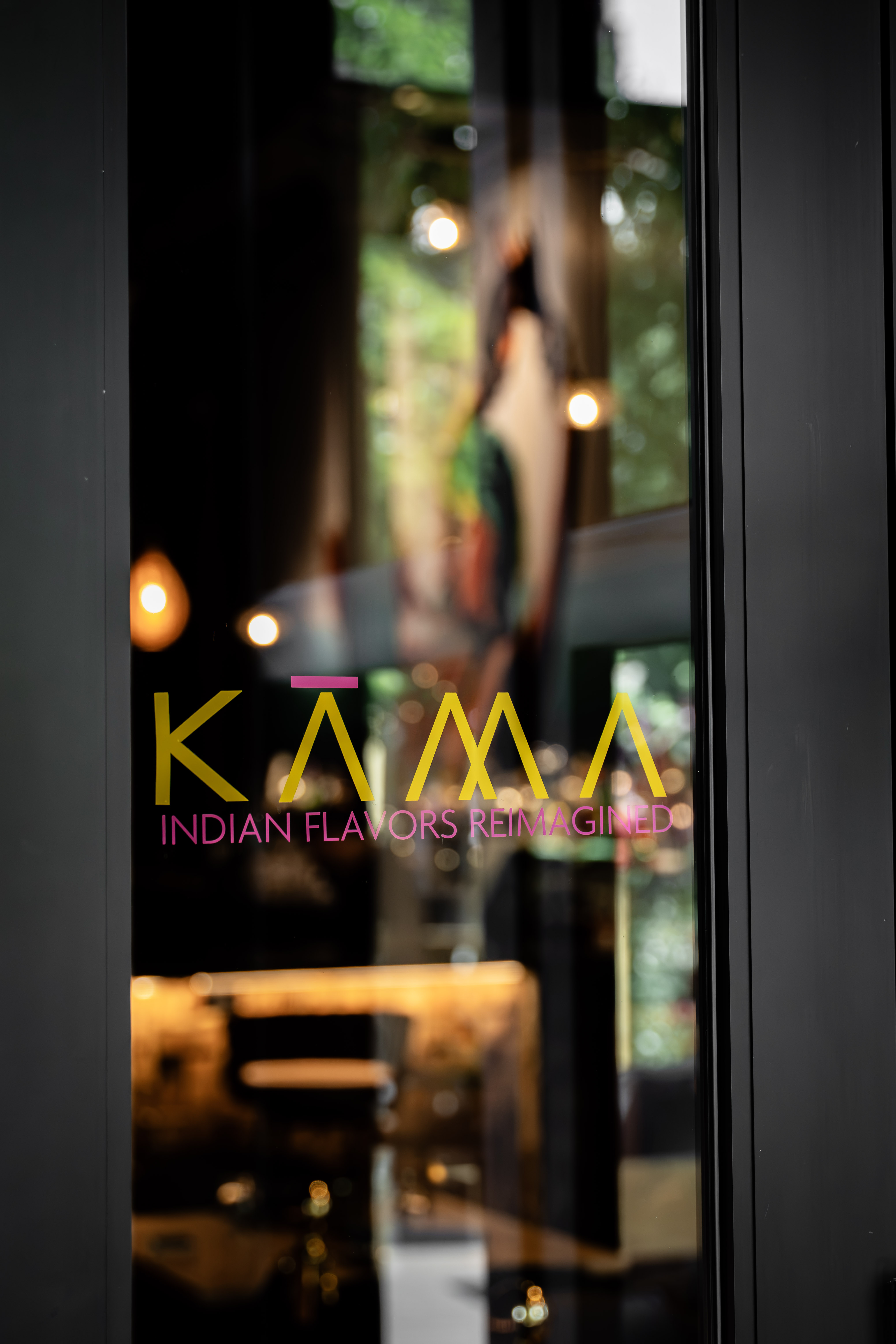 a window with a sign on it