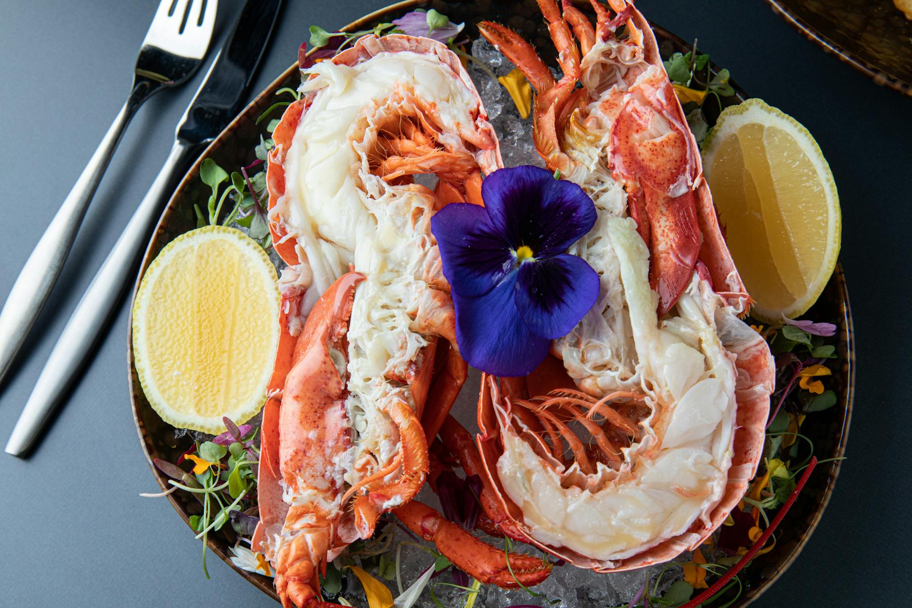 a plate filled with seafood
