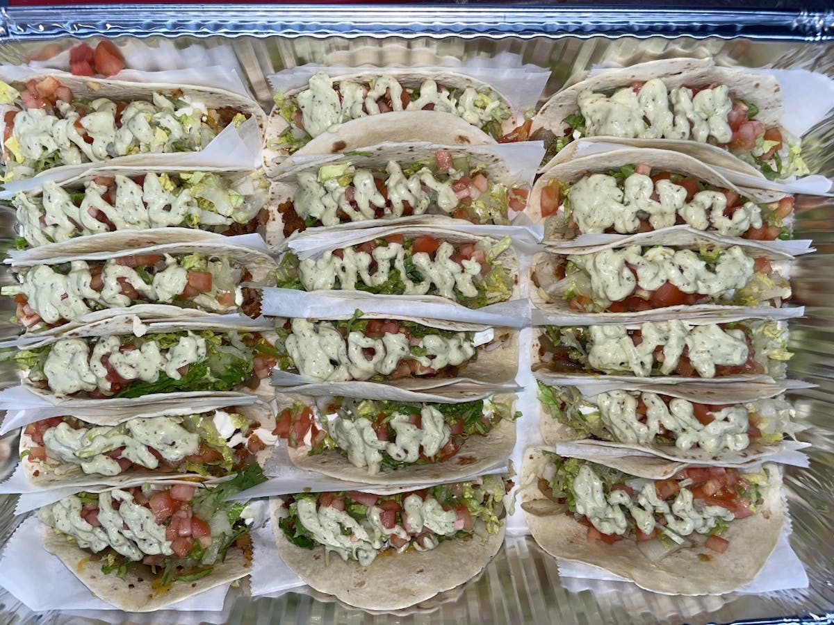 a tray of food