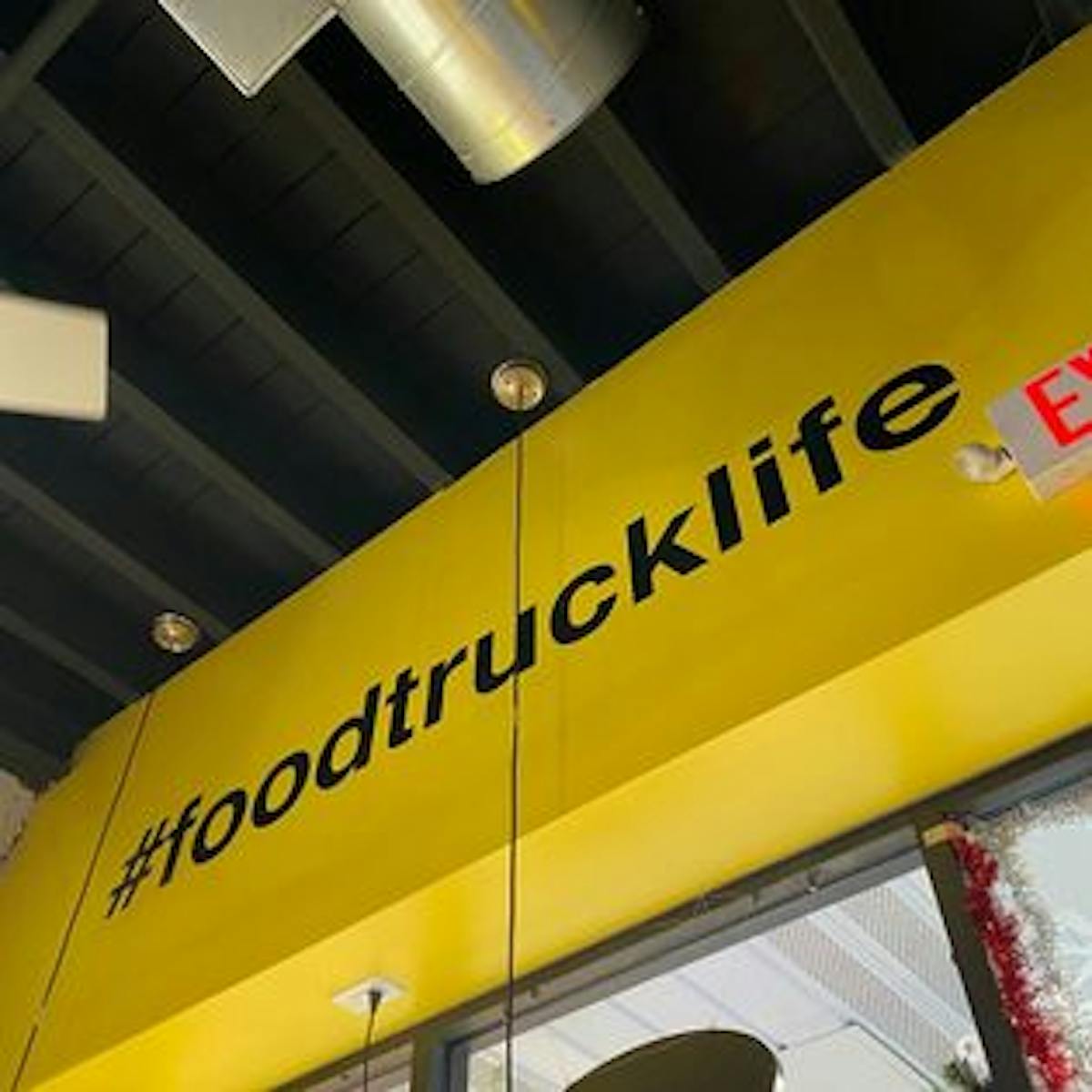 a close up of a sign