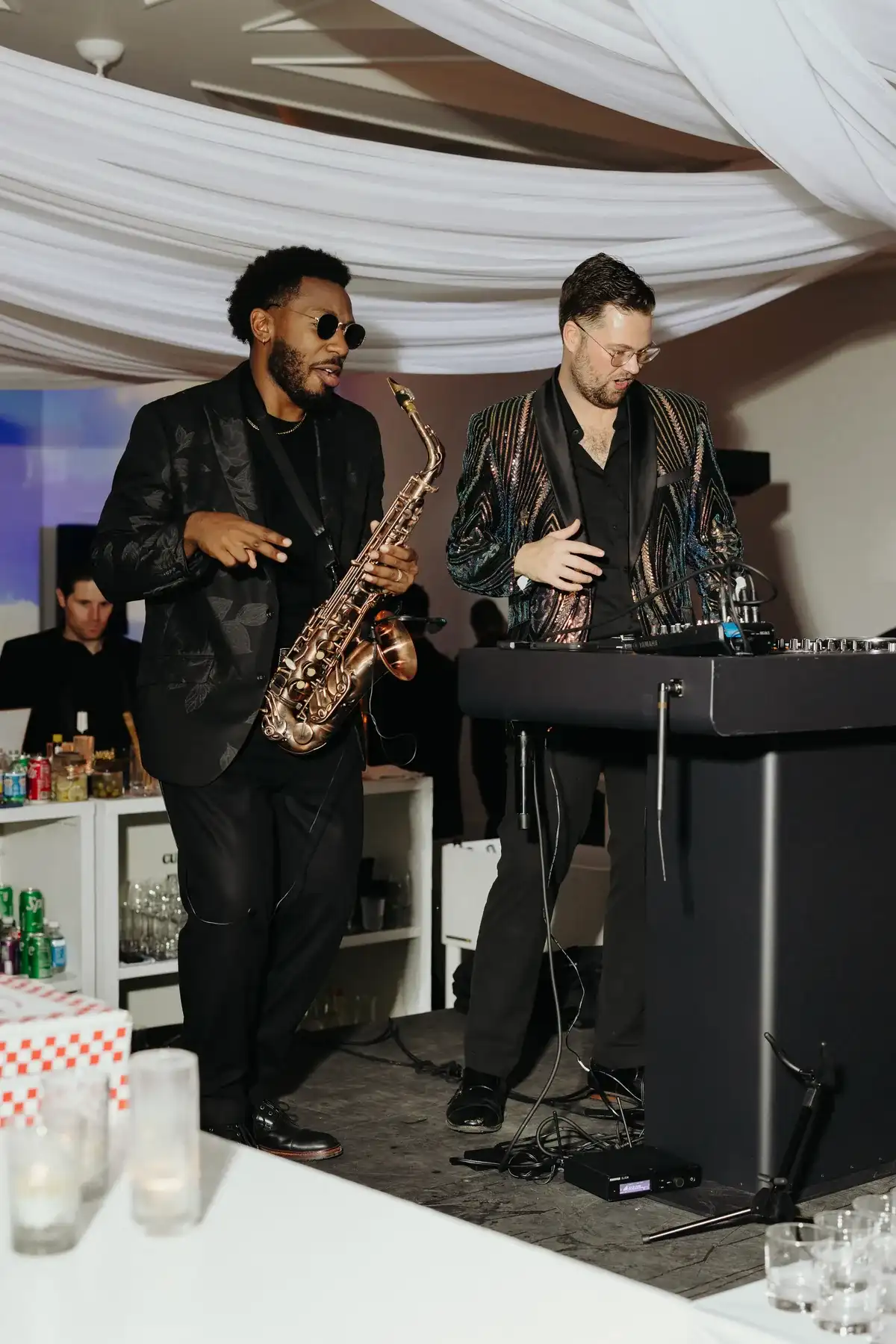 Live music at a milestone celebration