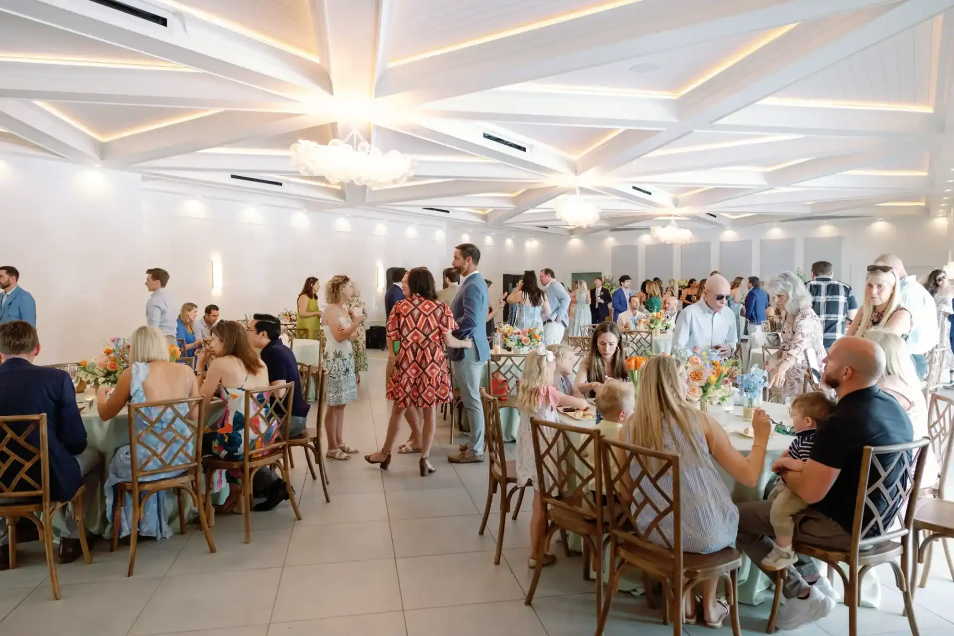 Guests gathering inside The Waverly for a private event