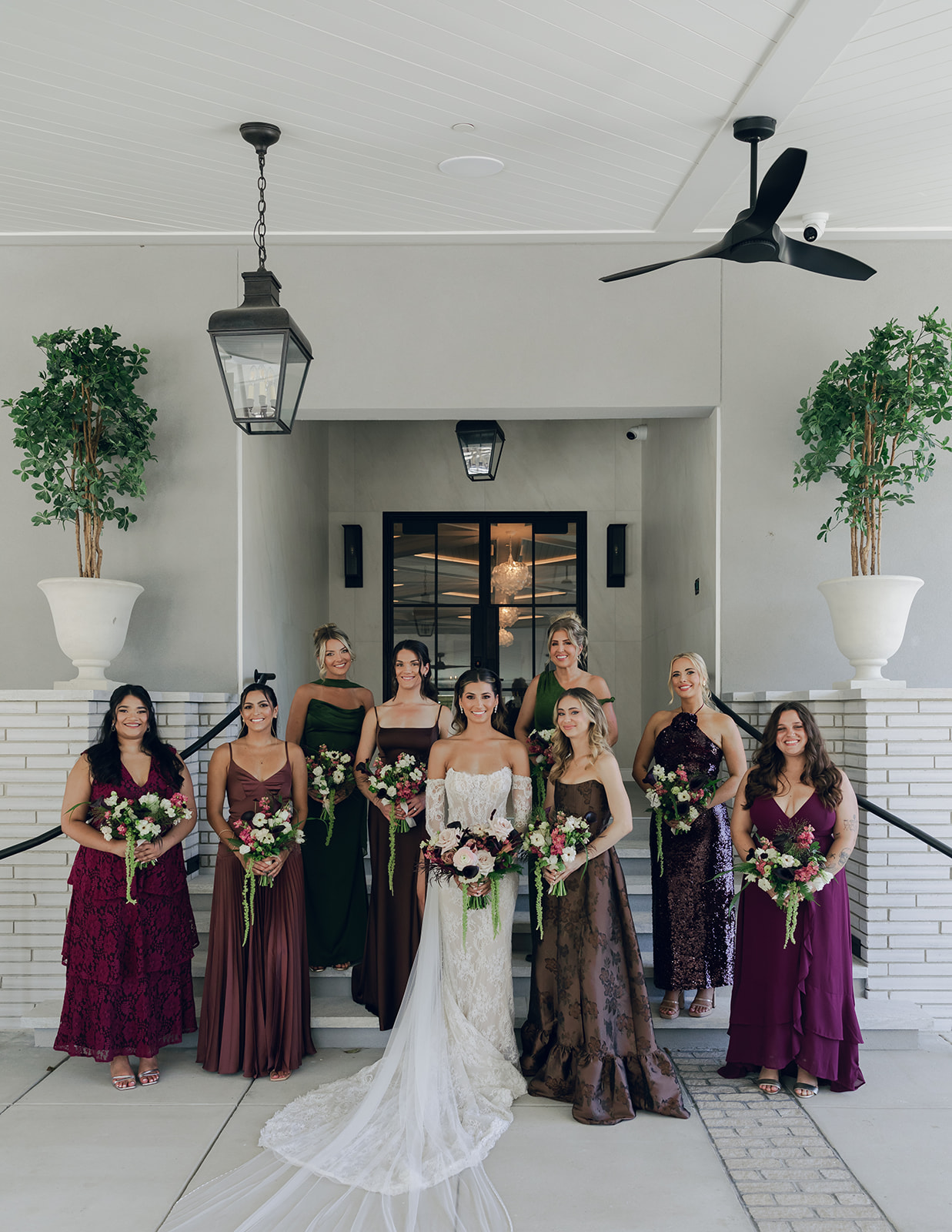 outdoor bridal party