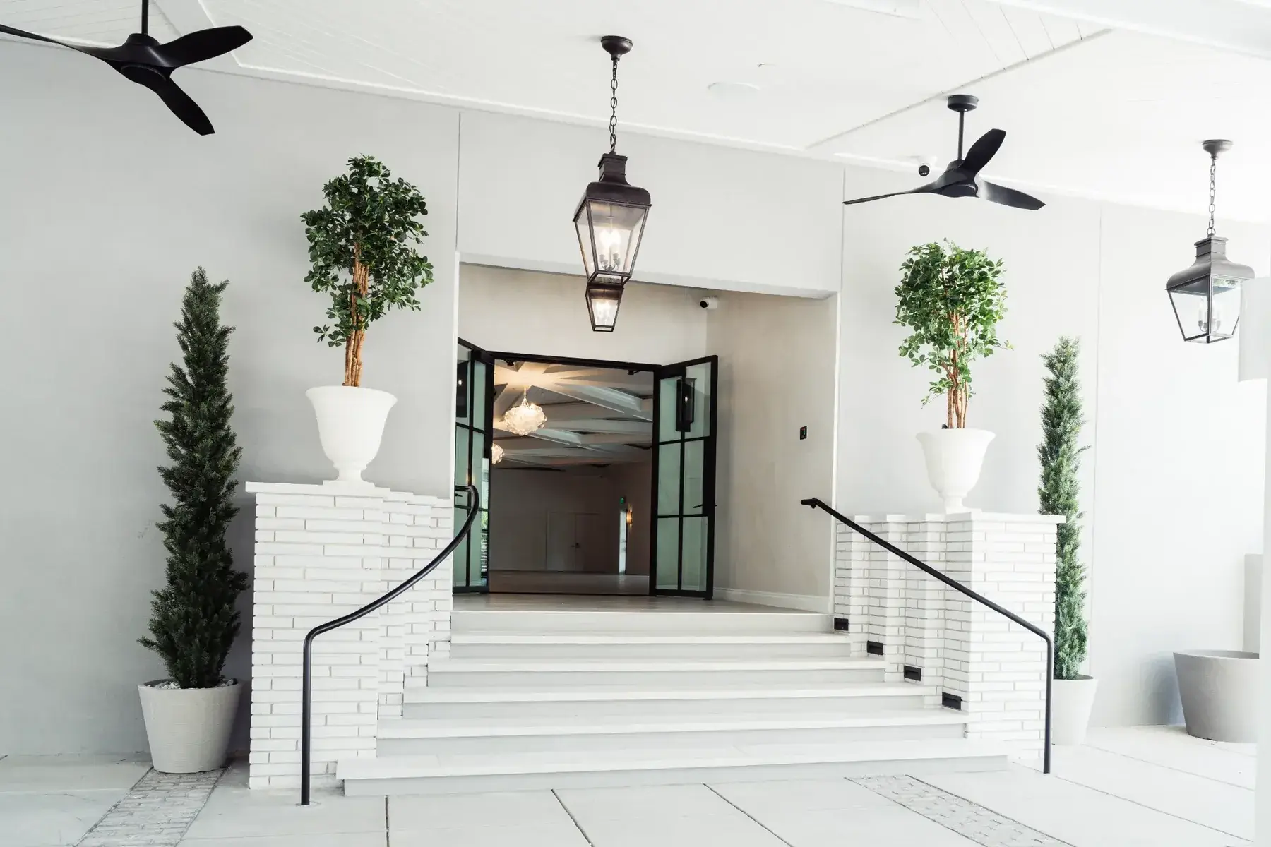 The central entry connecting The Waverly spaces
