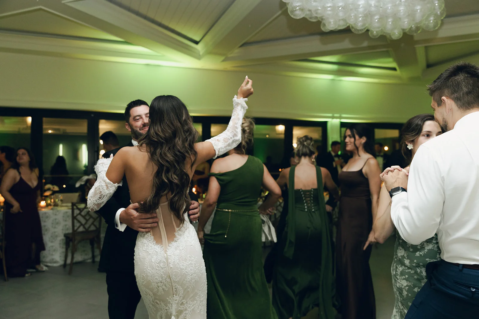Reception hall during the evening
