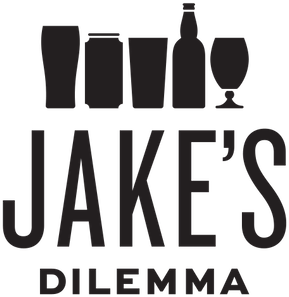 a black logo with text and bottles and glasses