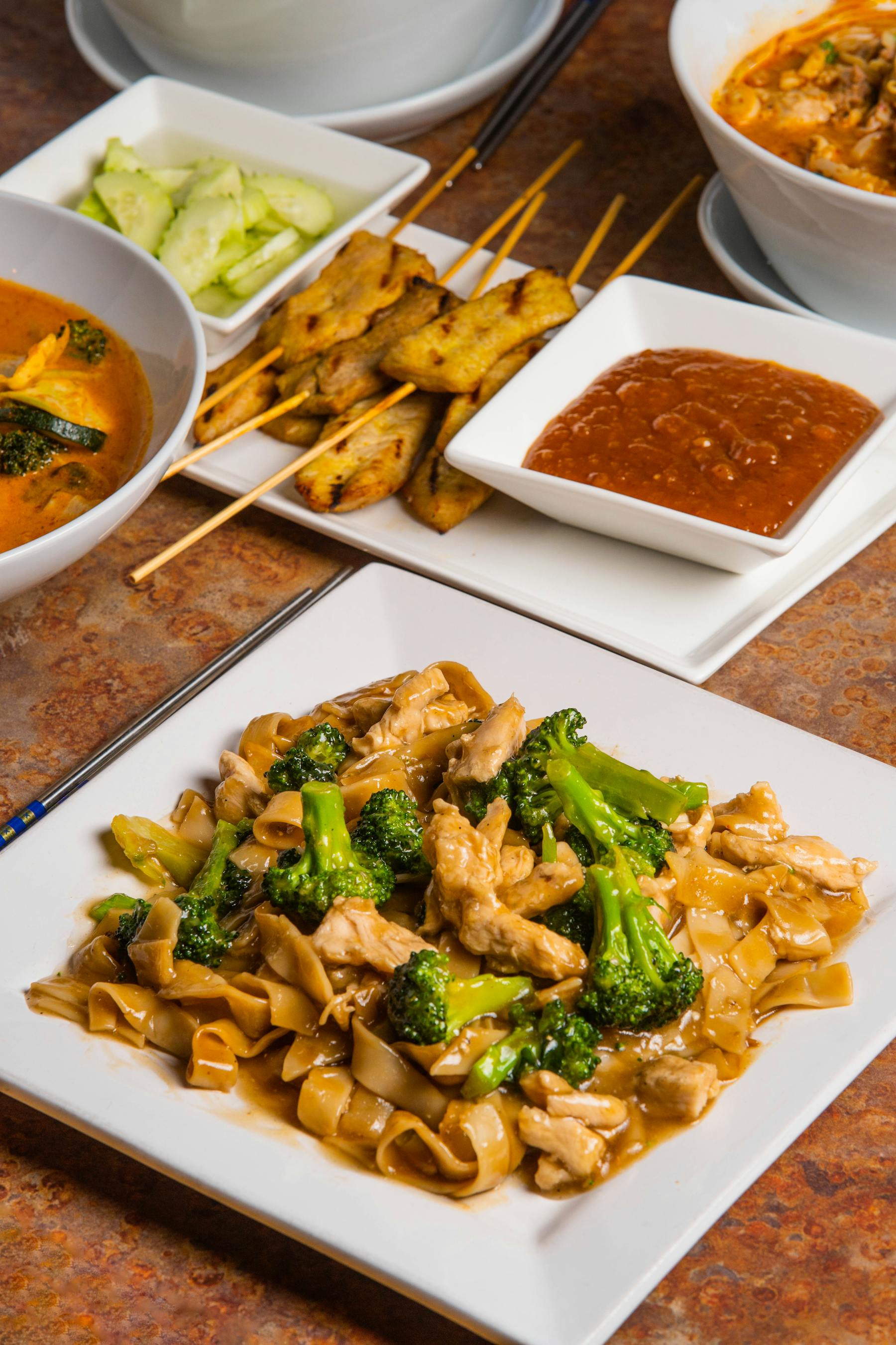 a bunch of different types of food on a plate