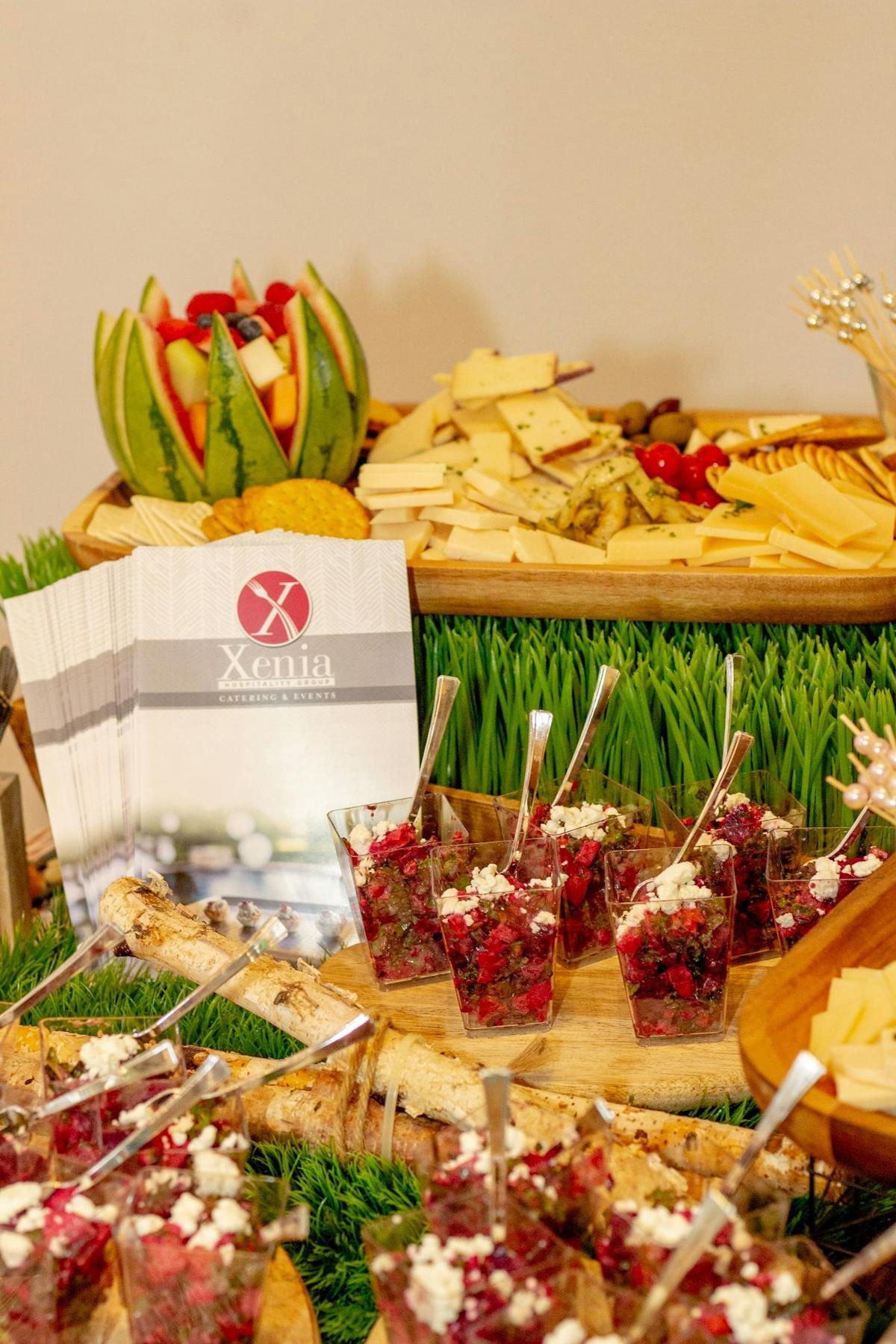 a bunch of food on a table