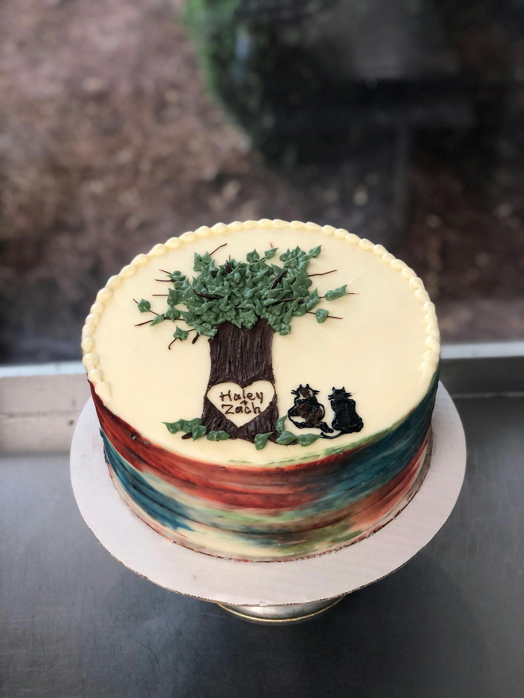 a piece of cake on a plate