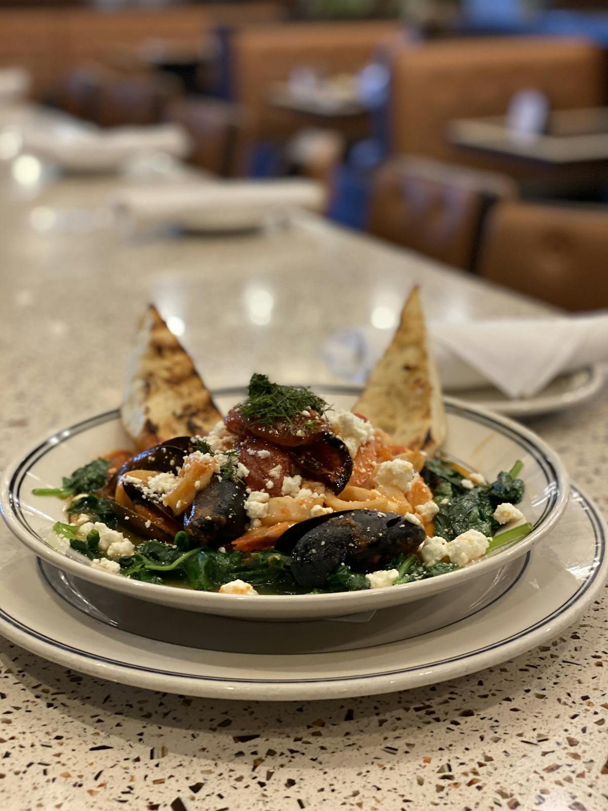 a plate of food on a table