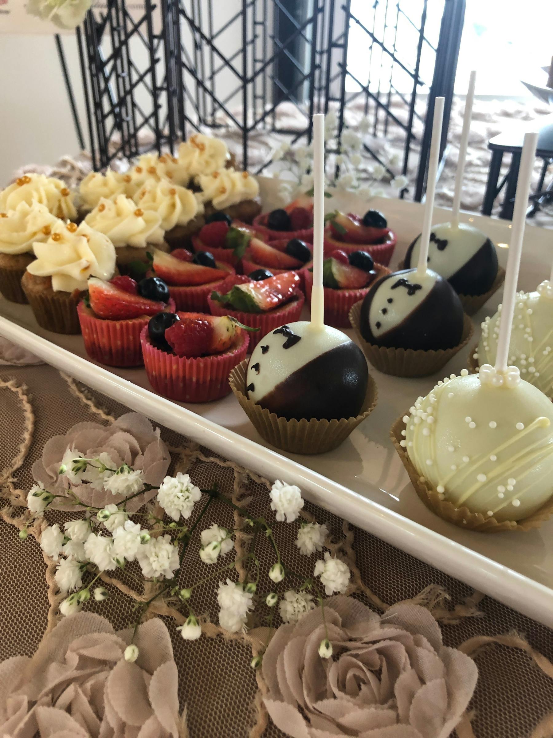 a bunch of food on a table