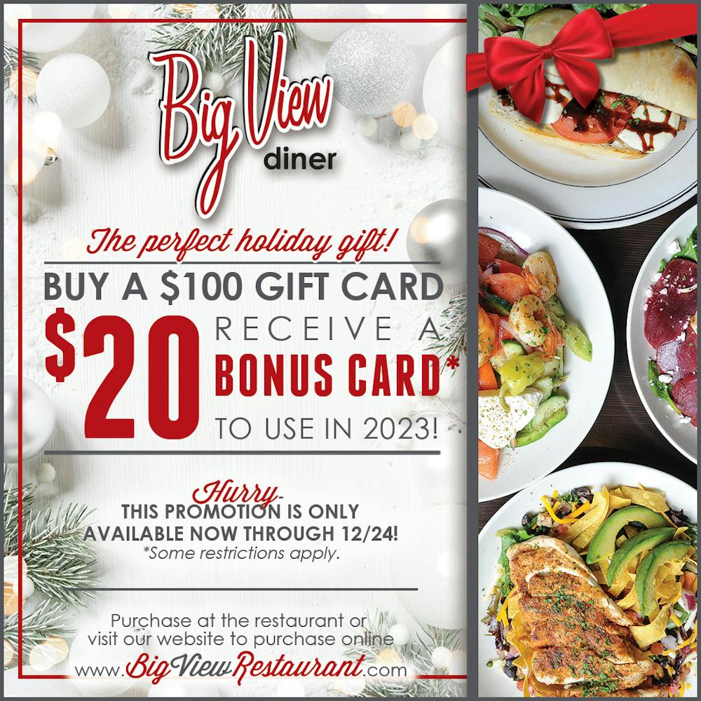 Promotions & Specials | Big View Diner