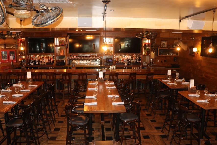a dining table in a restaurant