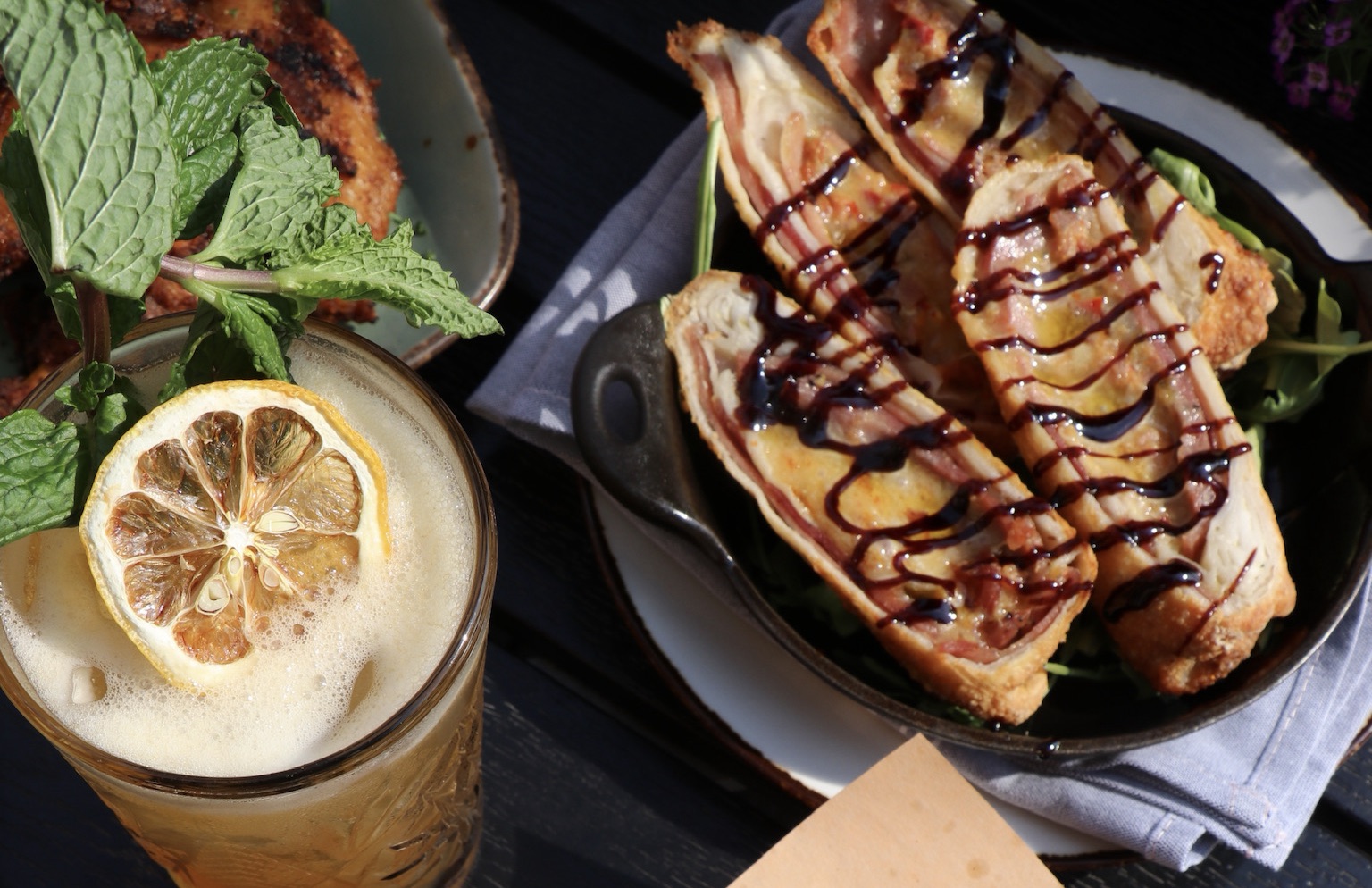 a plate of food on a table