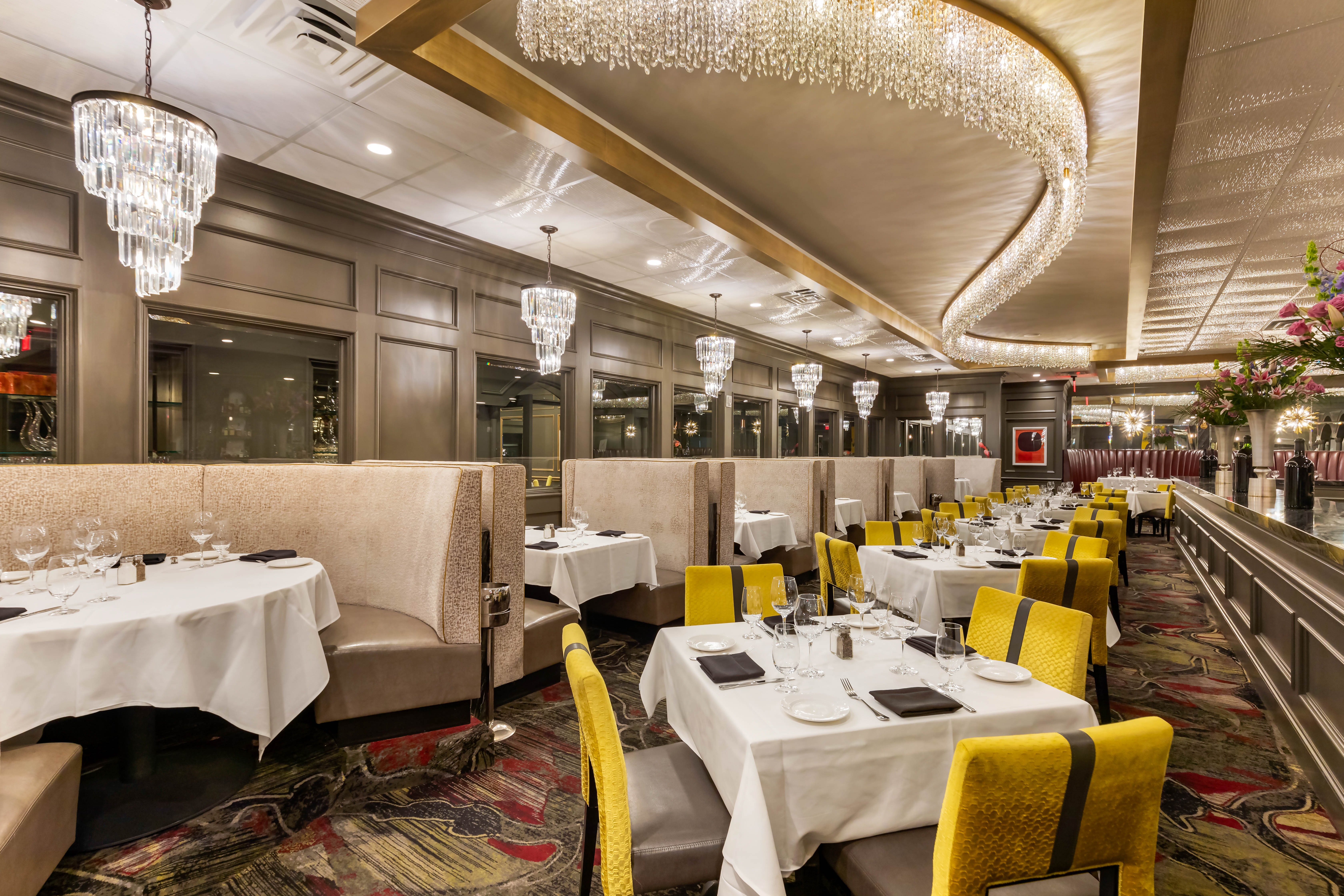 a large long train on a dining room table