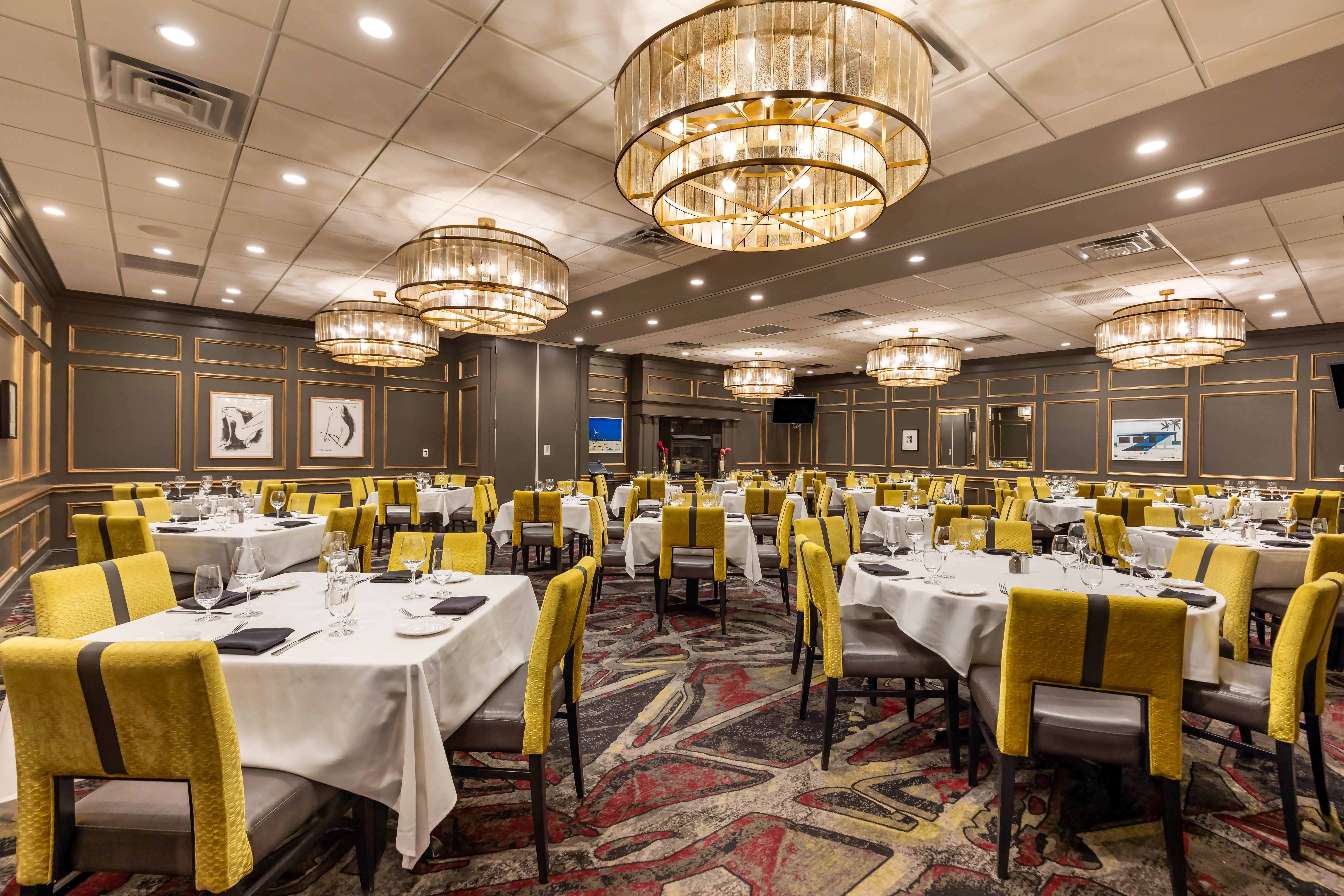 a large long train on a dining room table
