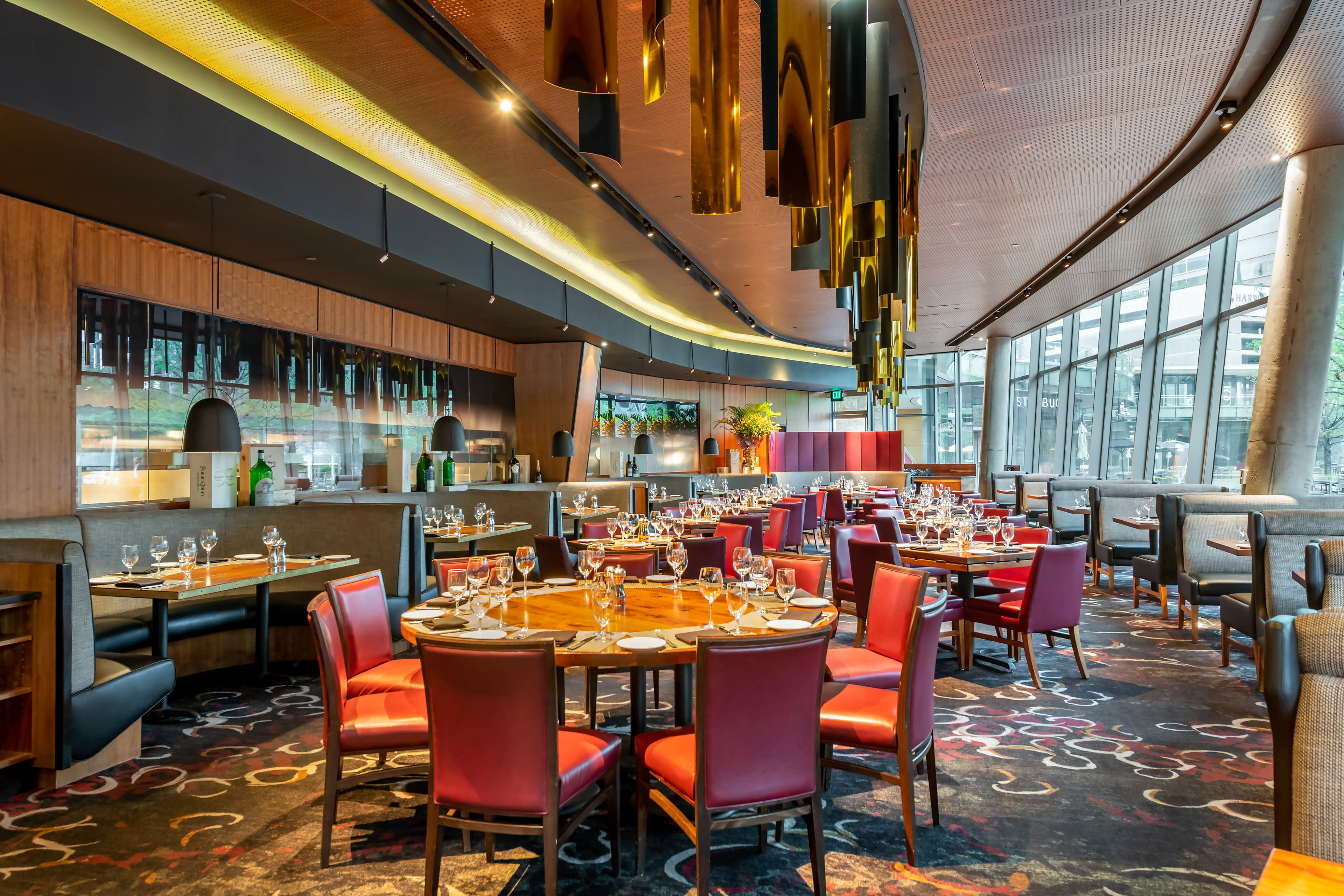 a large long train on a dining room table