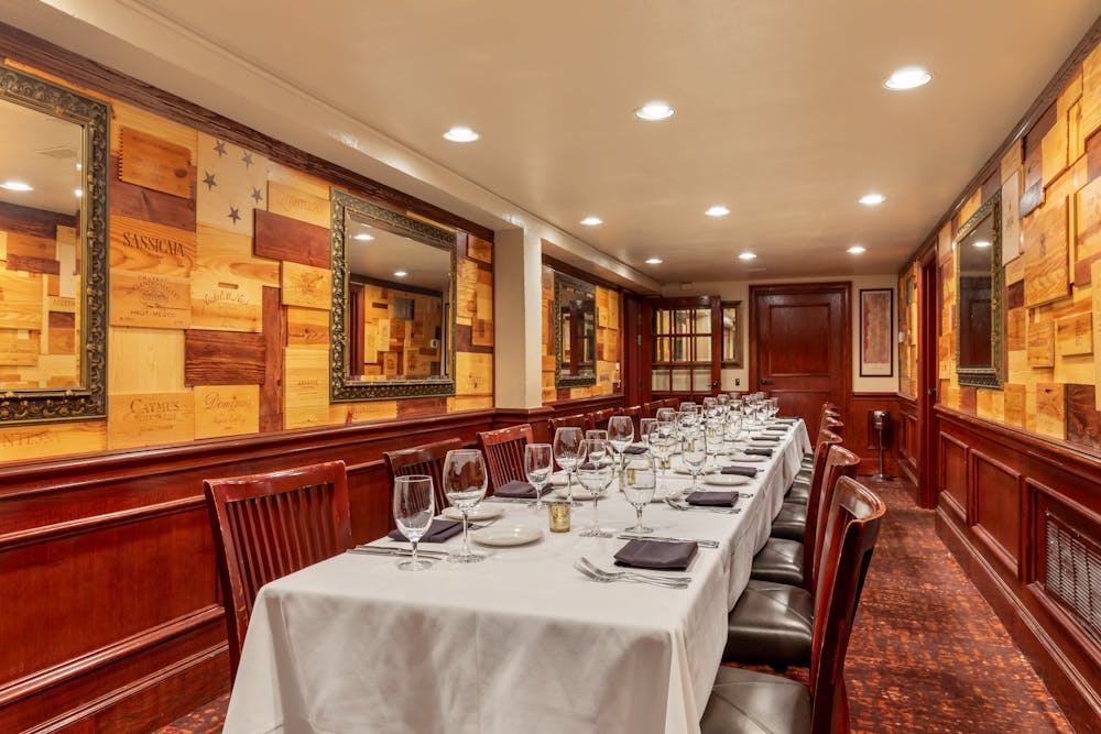 a large long train on a dining room table