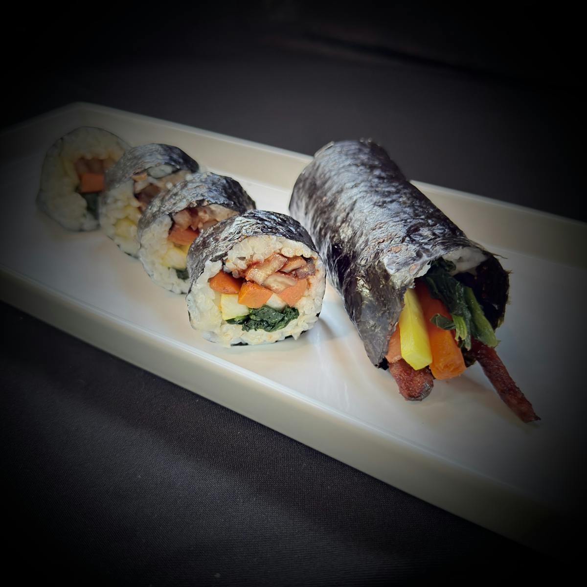 a plate of sushi