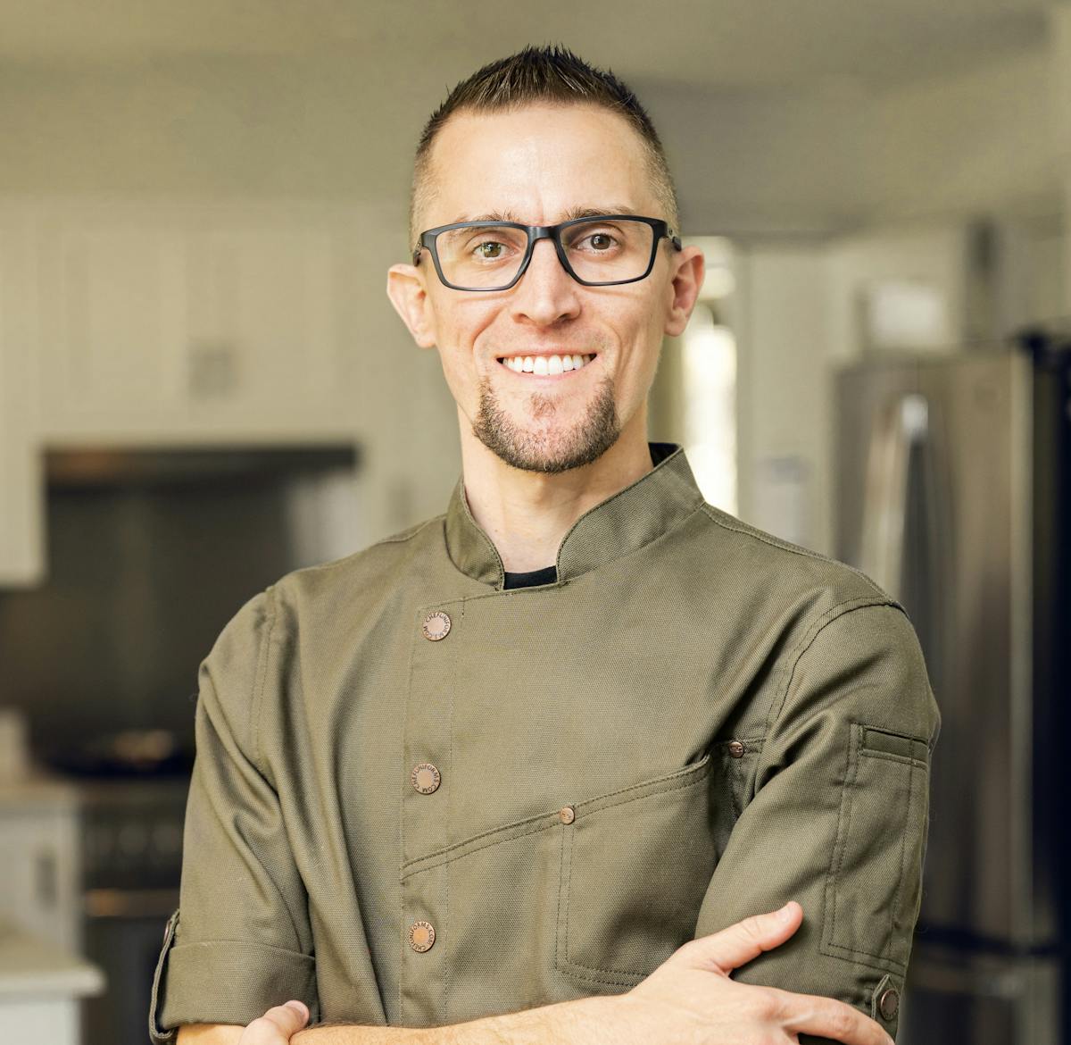 a man wearing glasses