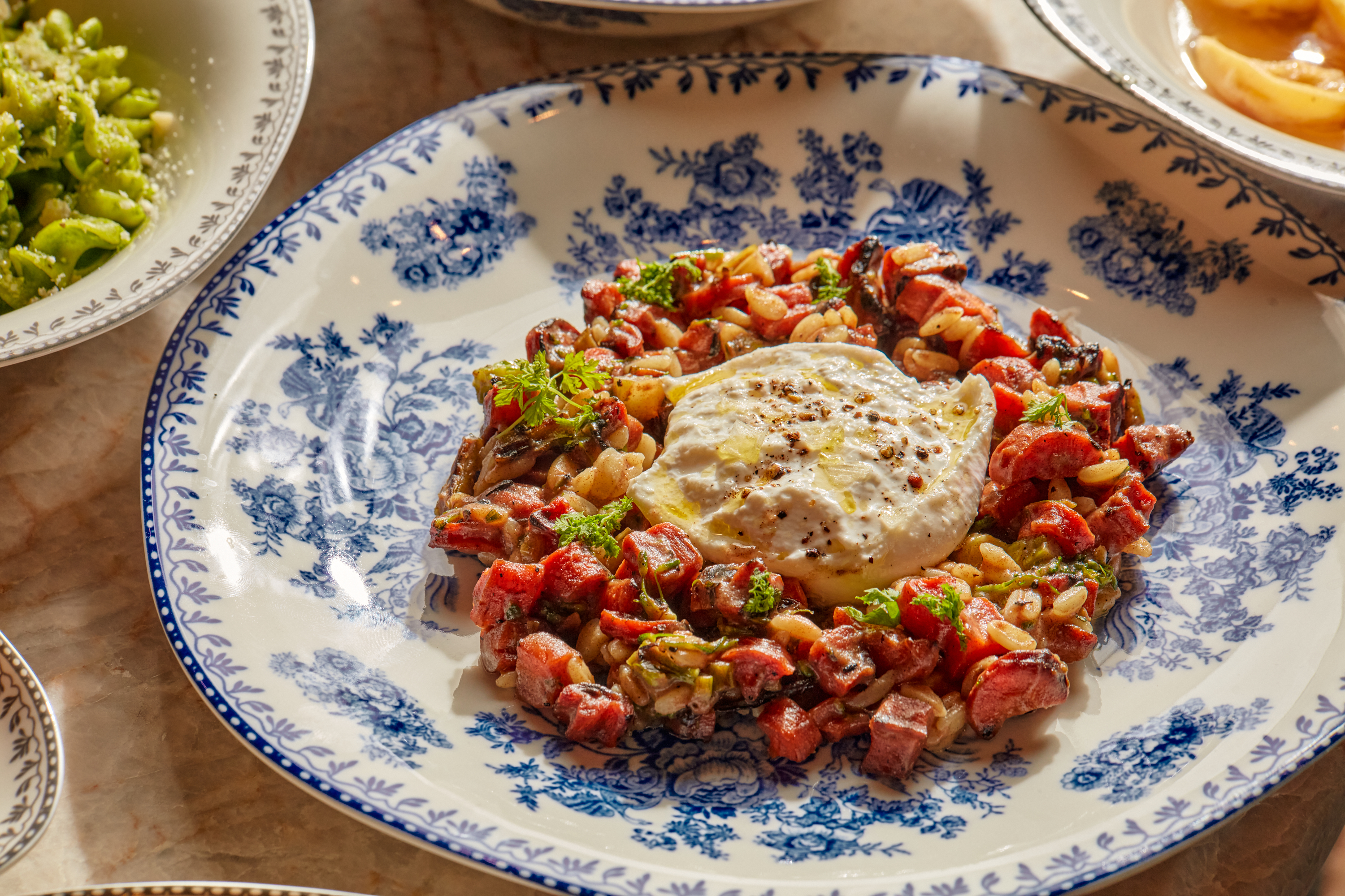 a plate of food on a table