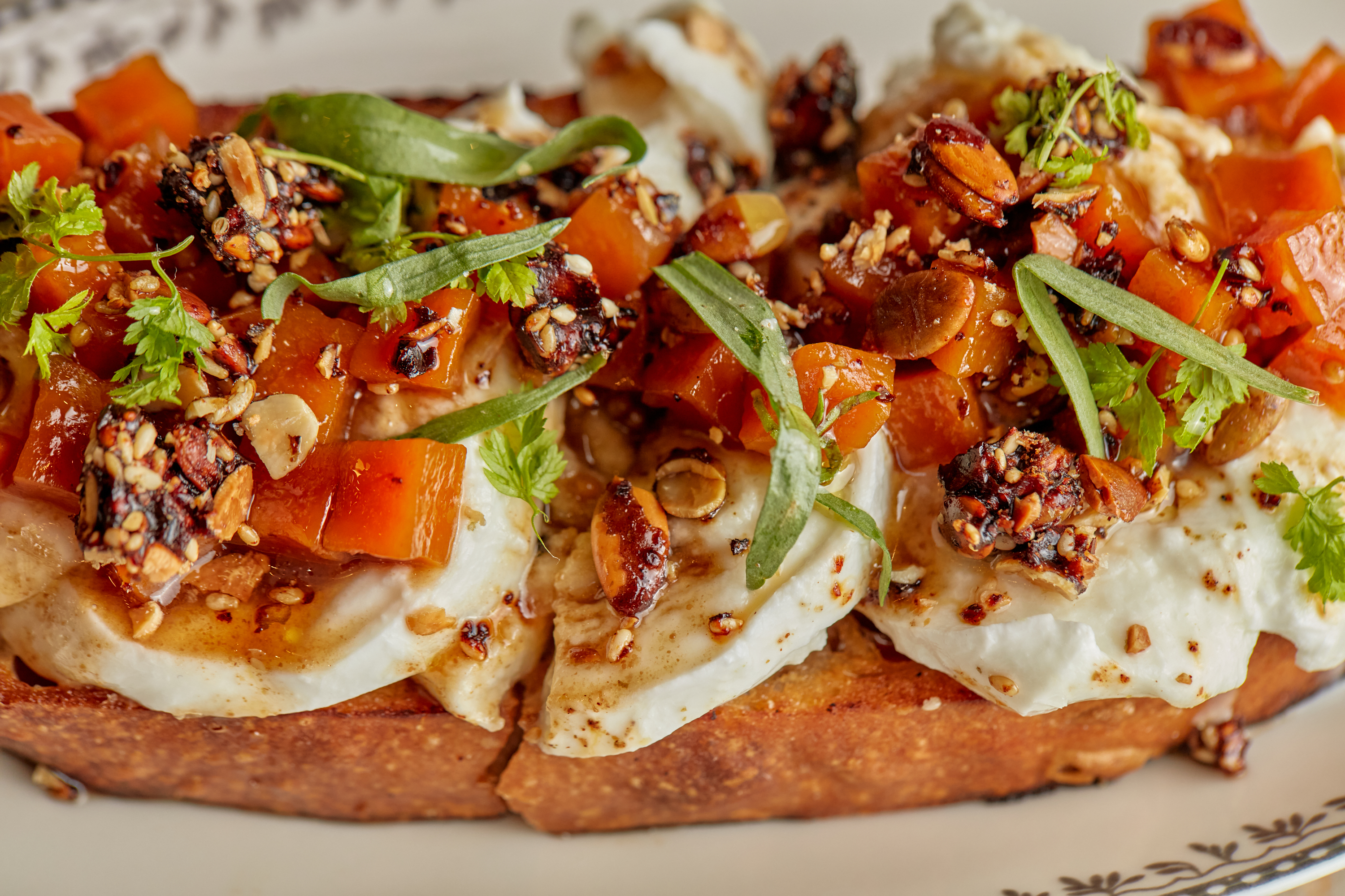 a close up of food on a plate