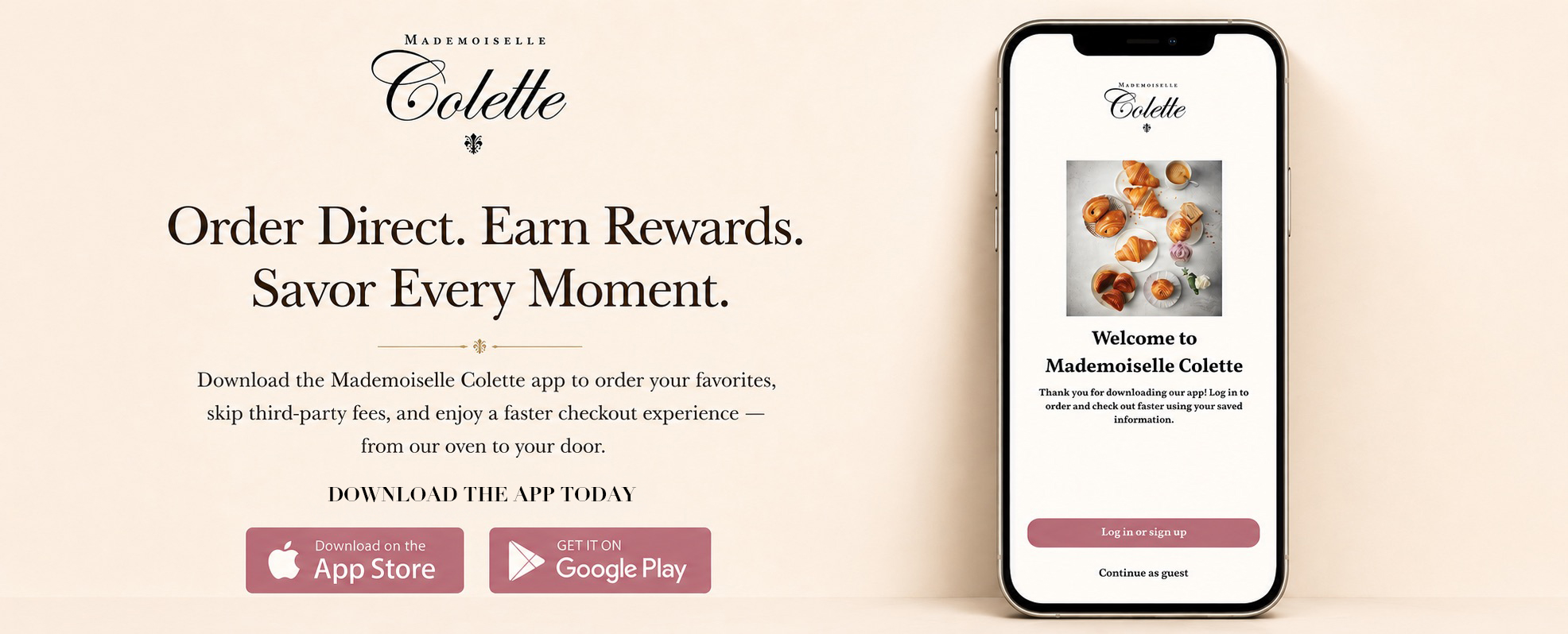 Download the Mademoiselle Colette app