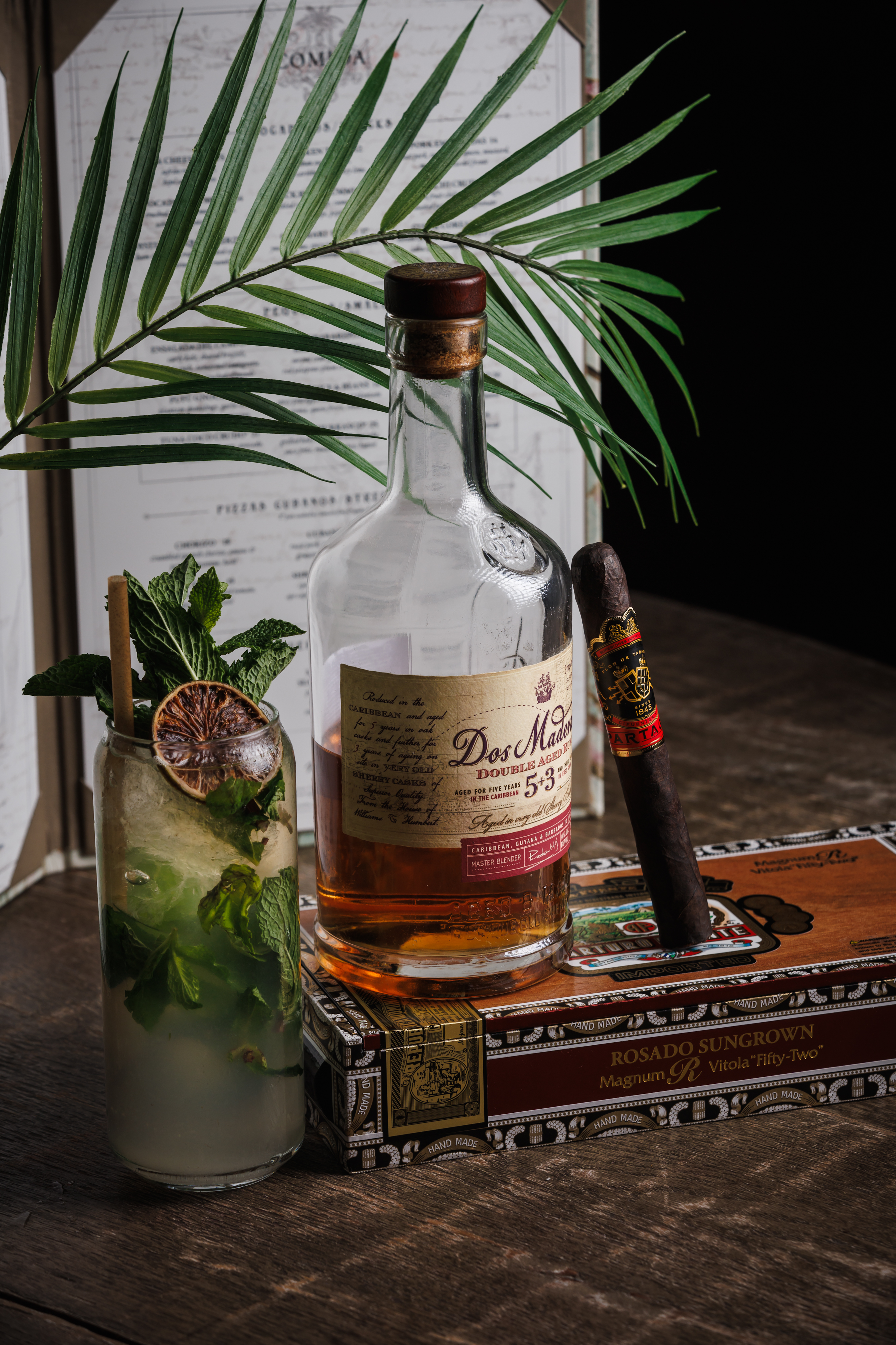 a bottle of wine on a table