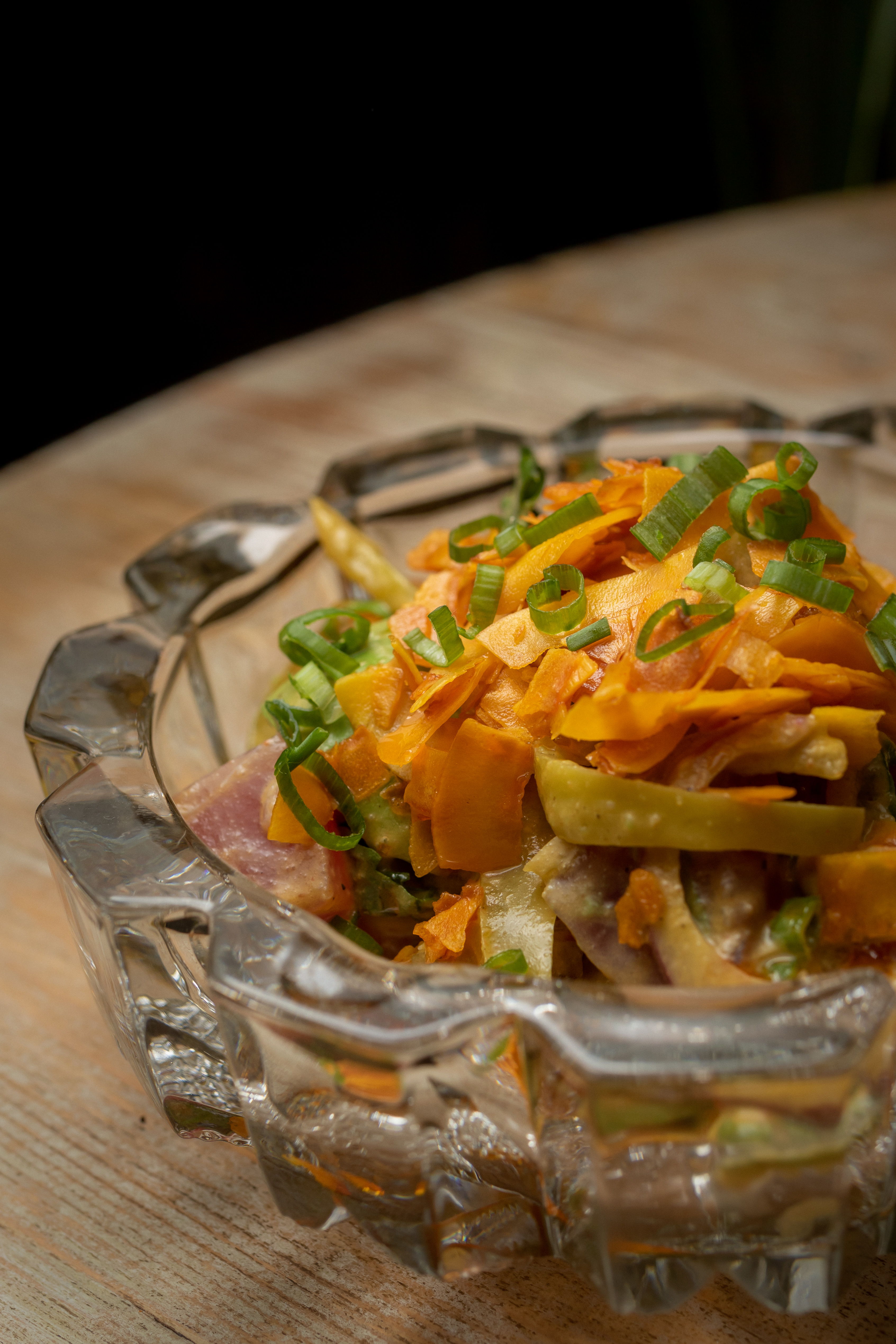 a plate of food on a table