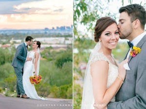 a couple posing for the camera